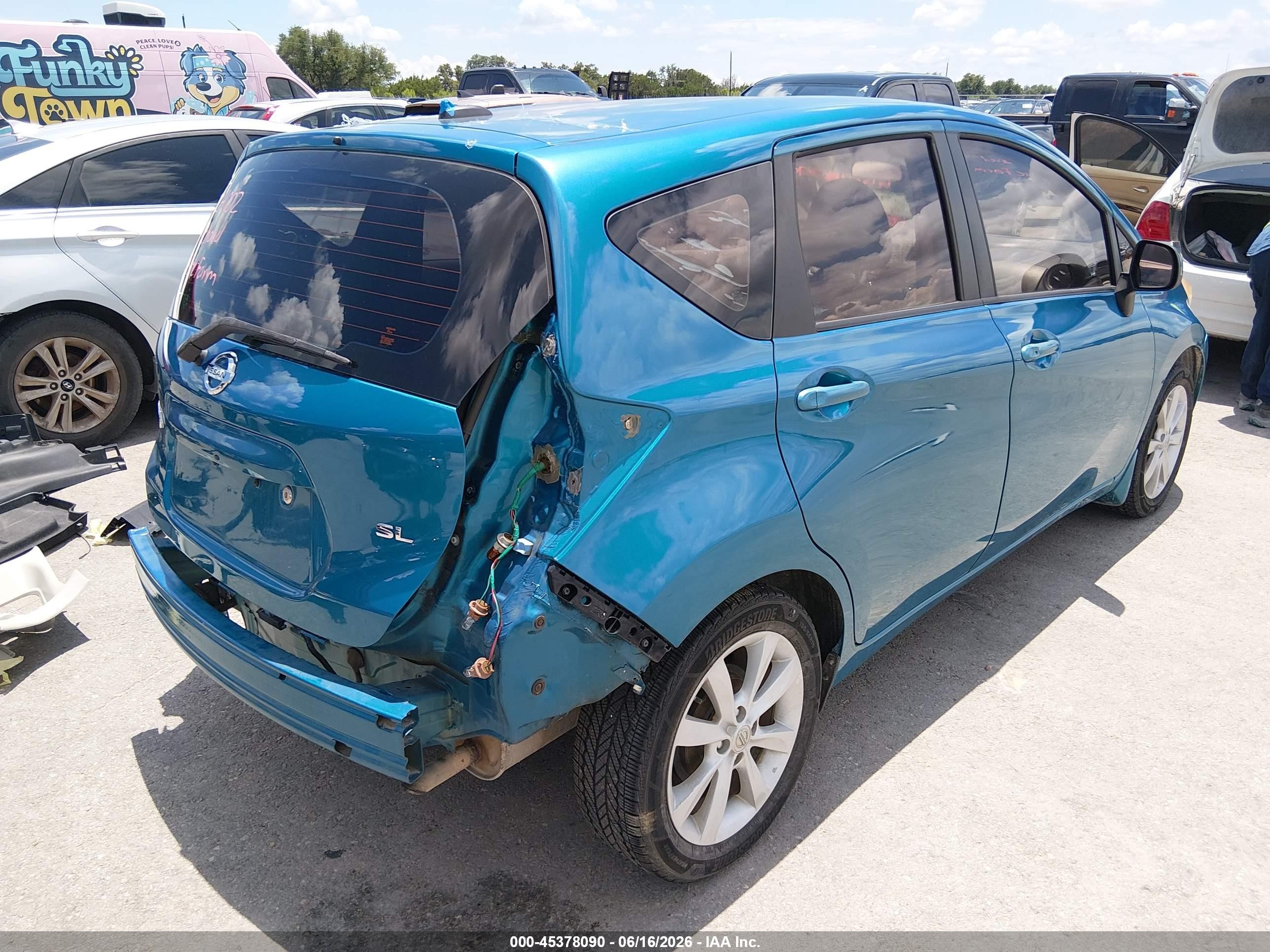 2014 Nissan Versa Note Sv Blue vin: 3N1CE2CP2EL414526