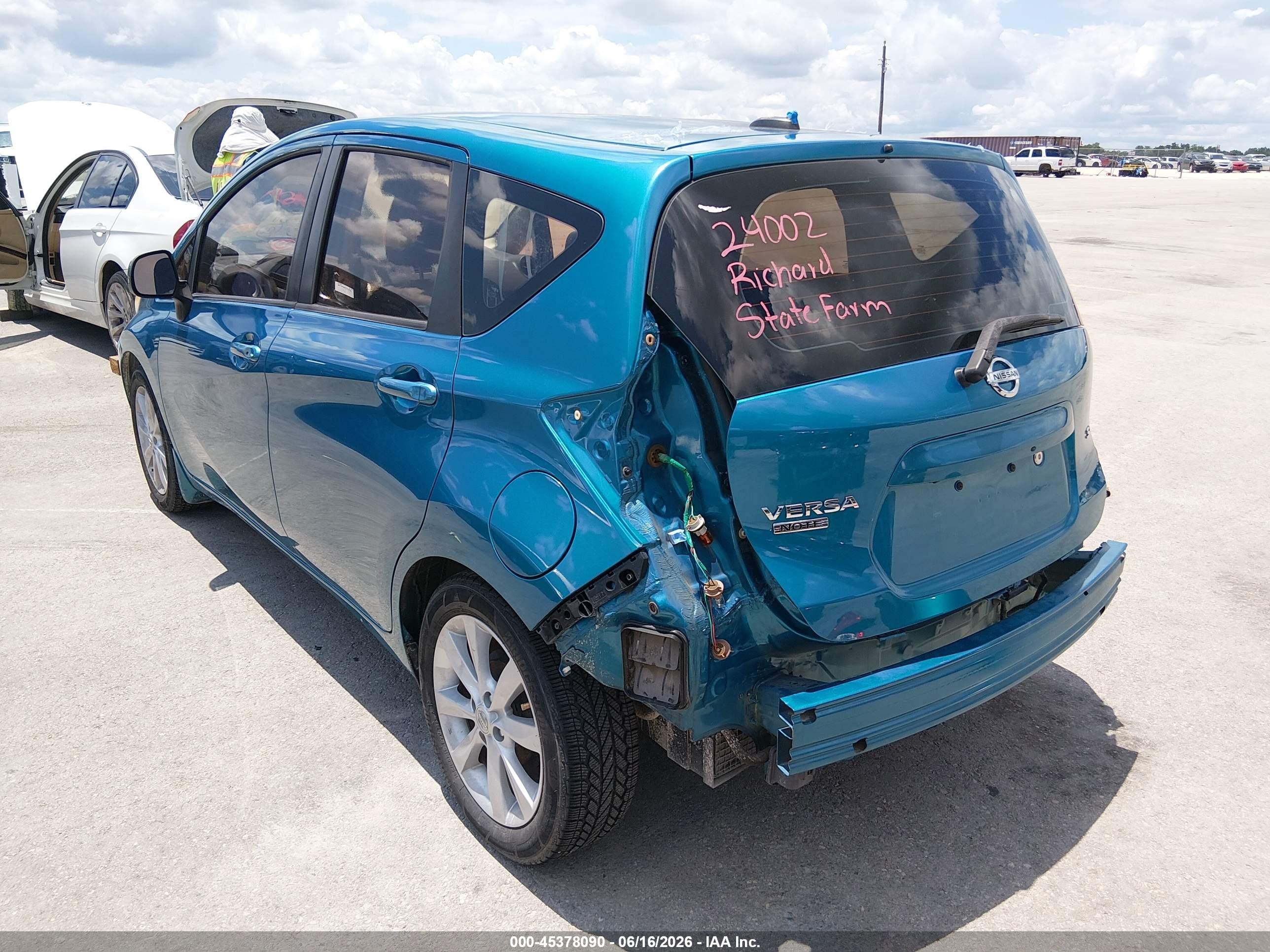 2014 Nissan Versa Note Sv Blue vin: 3N1CE2CP2EL414526