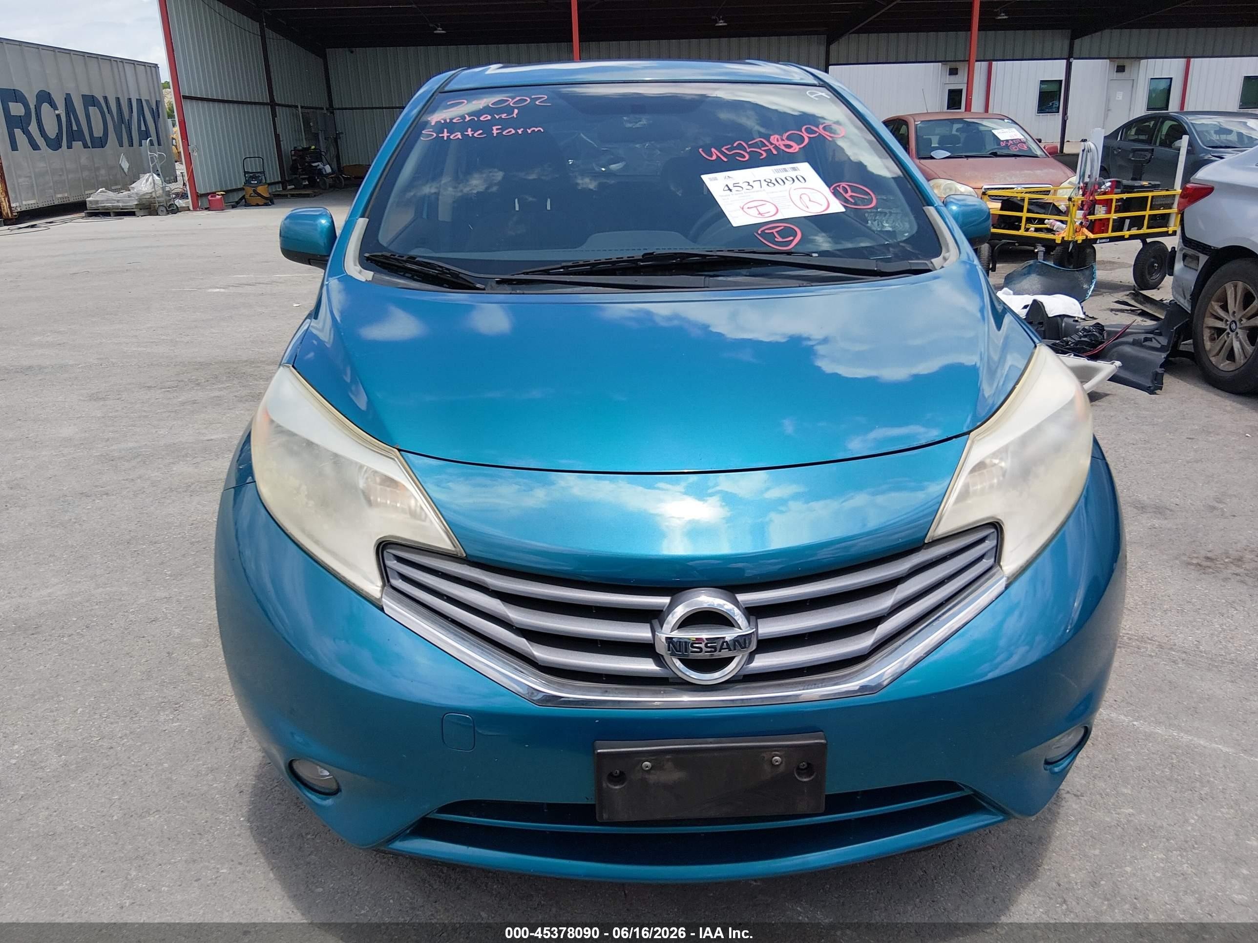 2014 Nissan Versa Note Sv Blue vin: 3N1CE2CP2EL414526