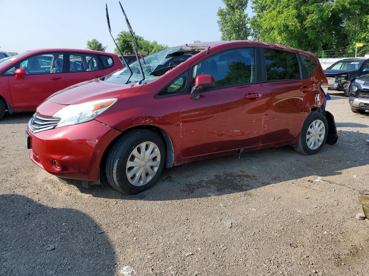 2014 Nissan Versa Red vin: 3N1CE2CP5EL407649