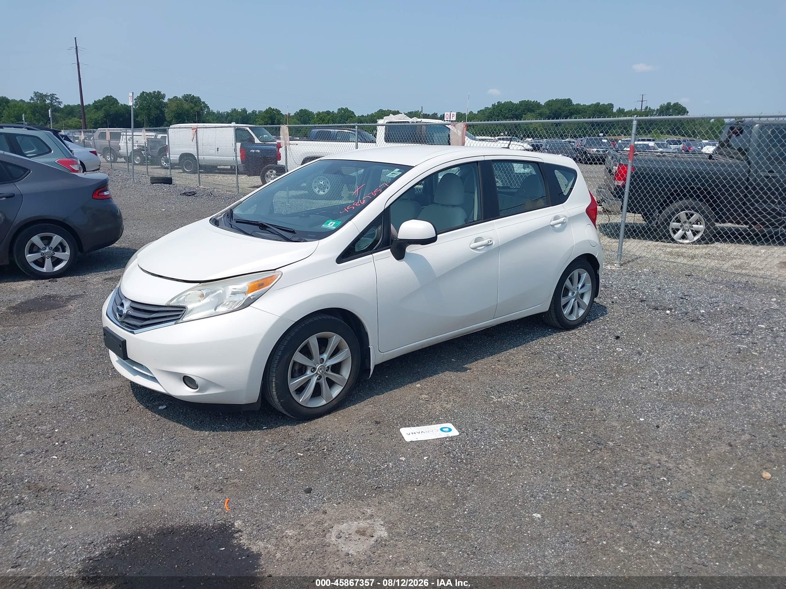 2014 Nissan Versa Note Sv White vin: 3N1CE2CP6EL374113