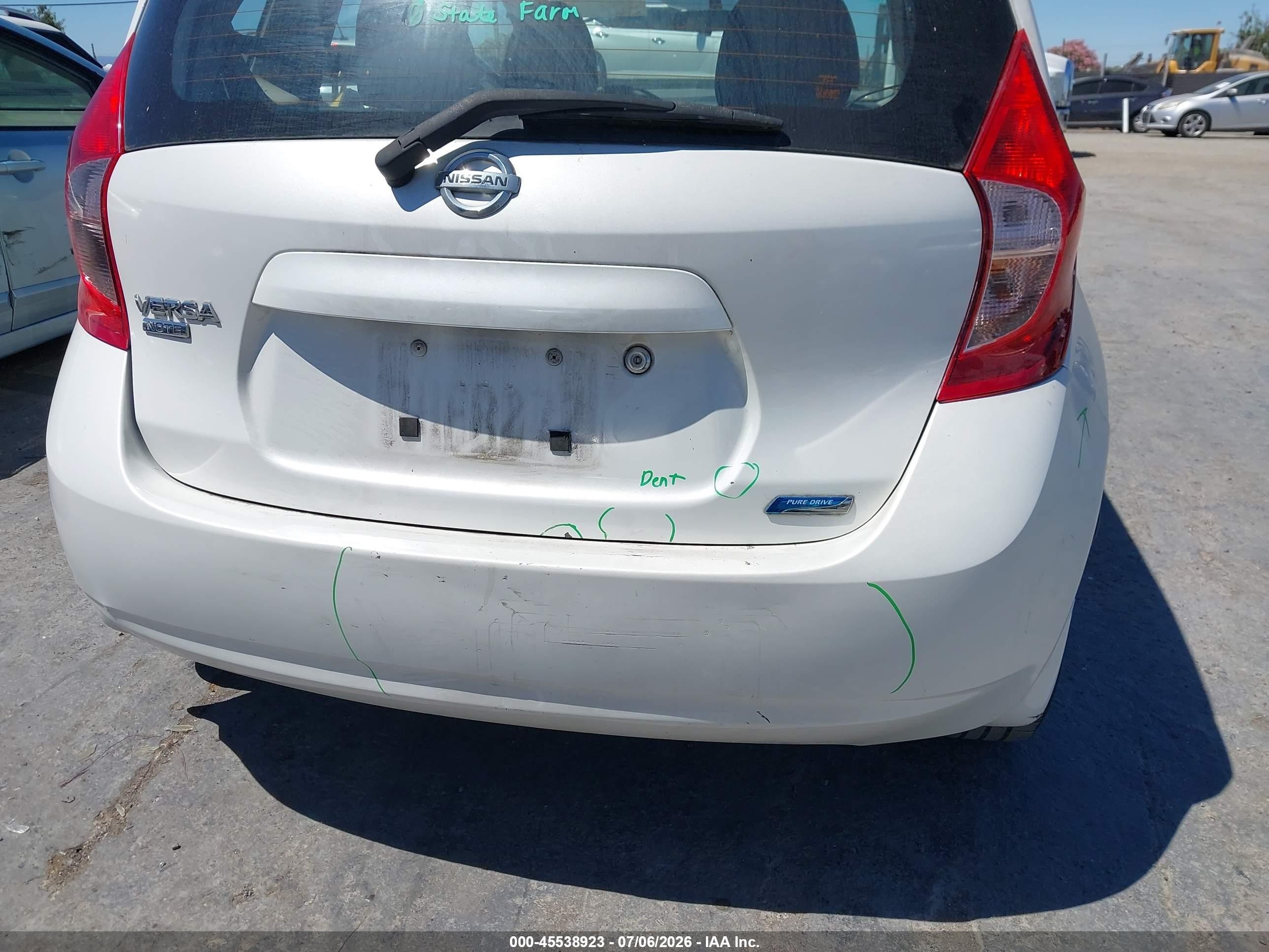 2014 Nissan Versa Note S Plus White vin: 3N1CE2CP6EL392787