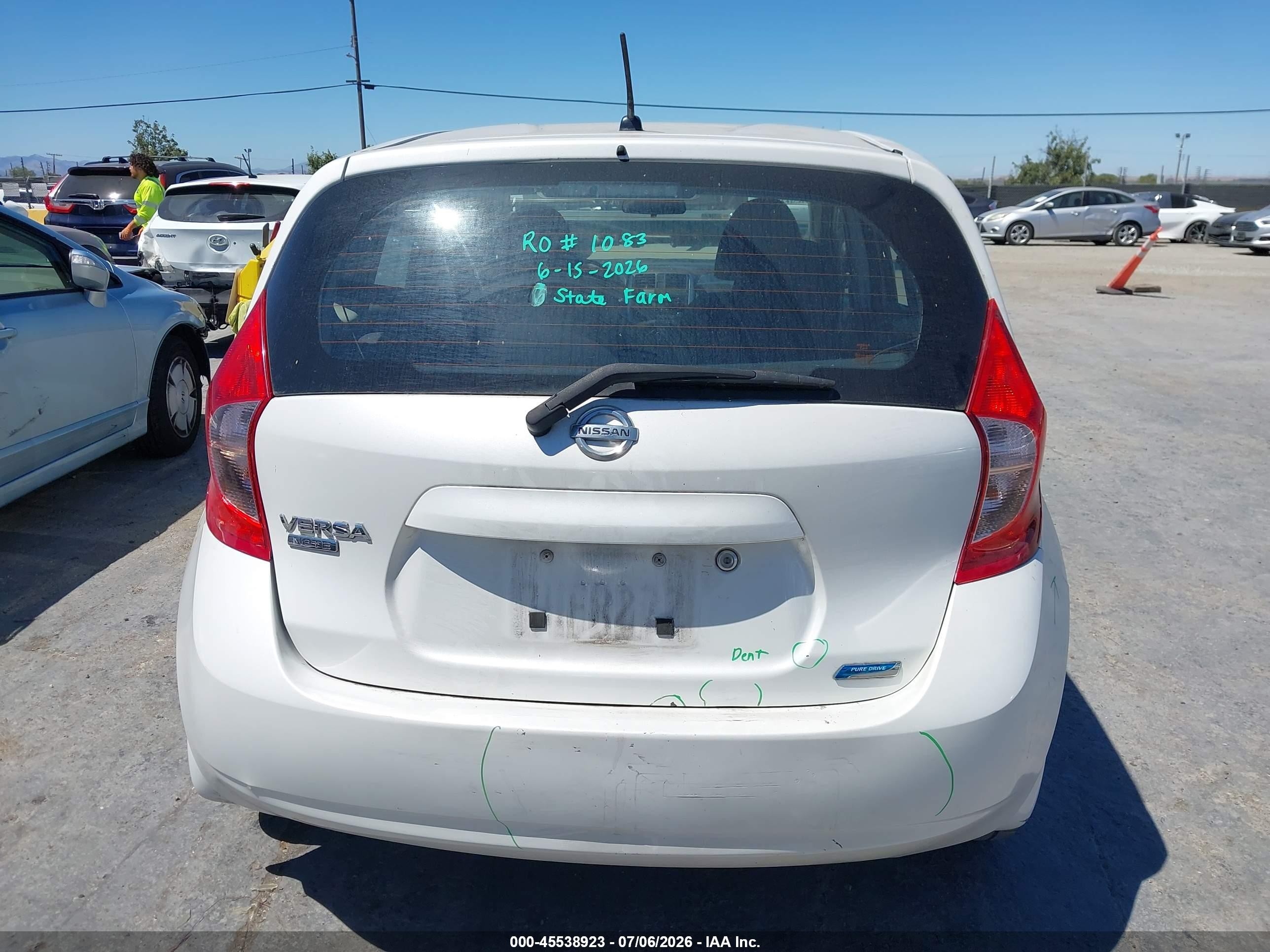 2014 Nissan Versa Note S Plus White vin: 3N1CE2CP6EL392787