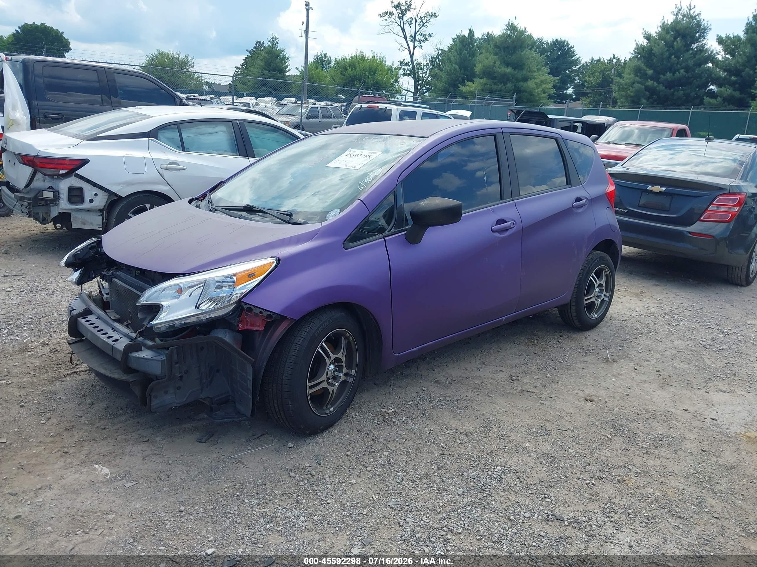 2015 Nissan Versa Note S (sr)/s Plus/sl/sr/sv Purple vin: 3N1CE2CP6FL368278