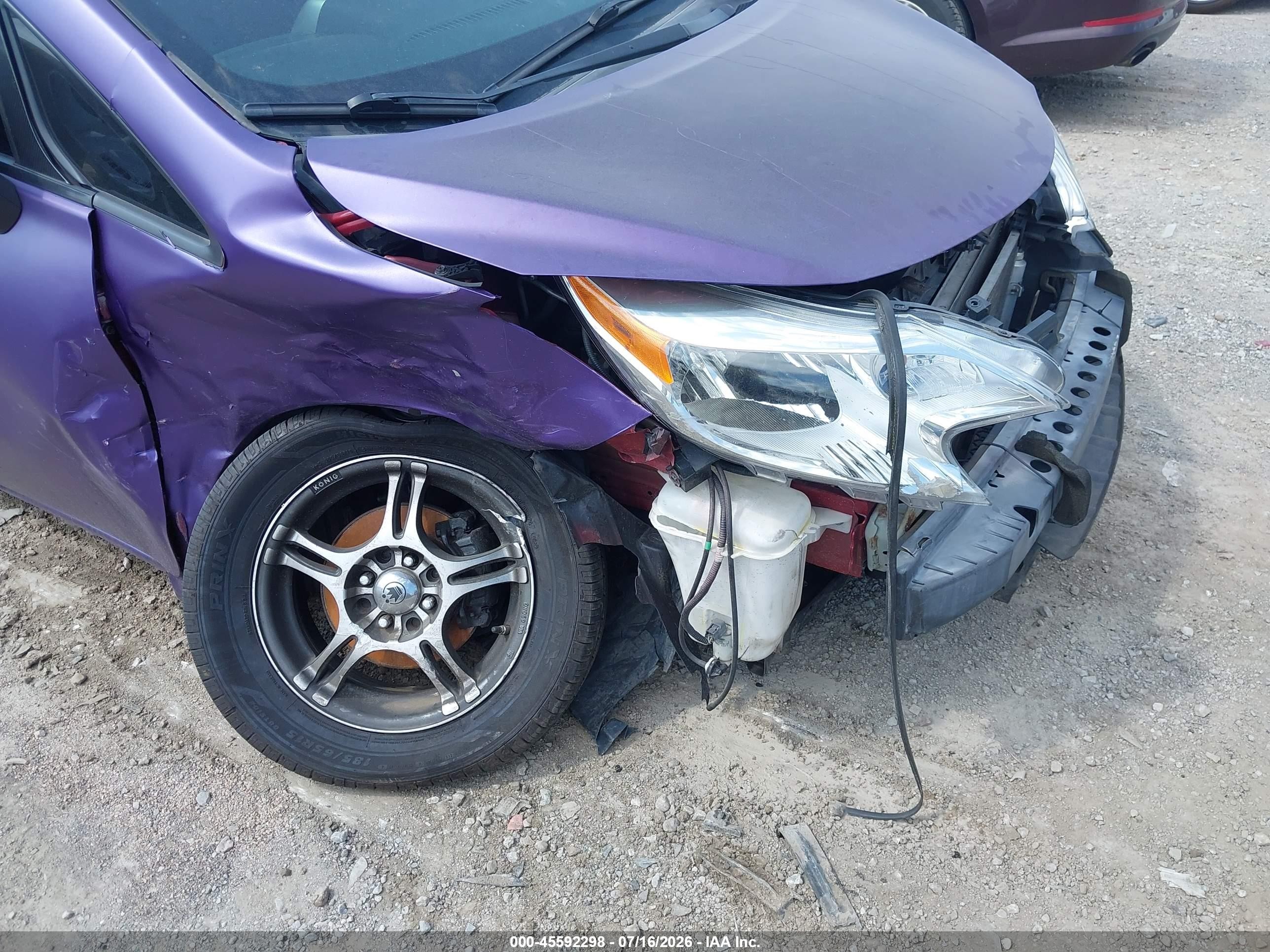 2015 Nissan Versa Note S (sr)/s Plus/sl/sr/sv Purple vin: 3N1CE2CP6FL368278