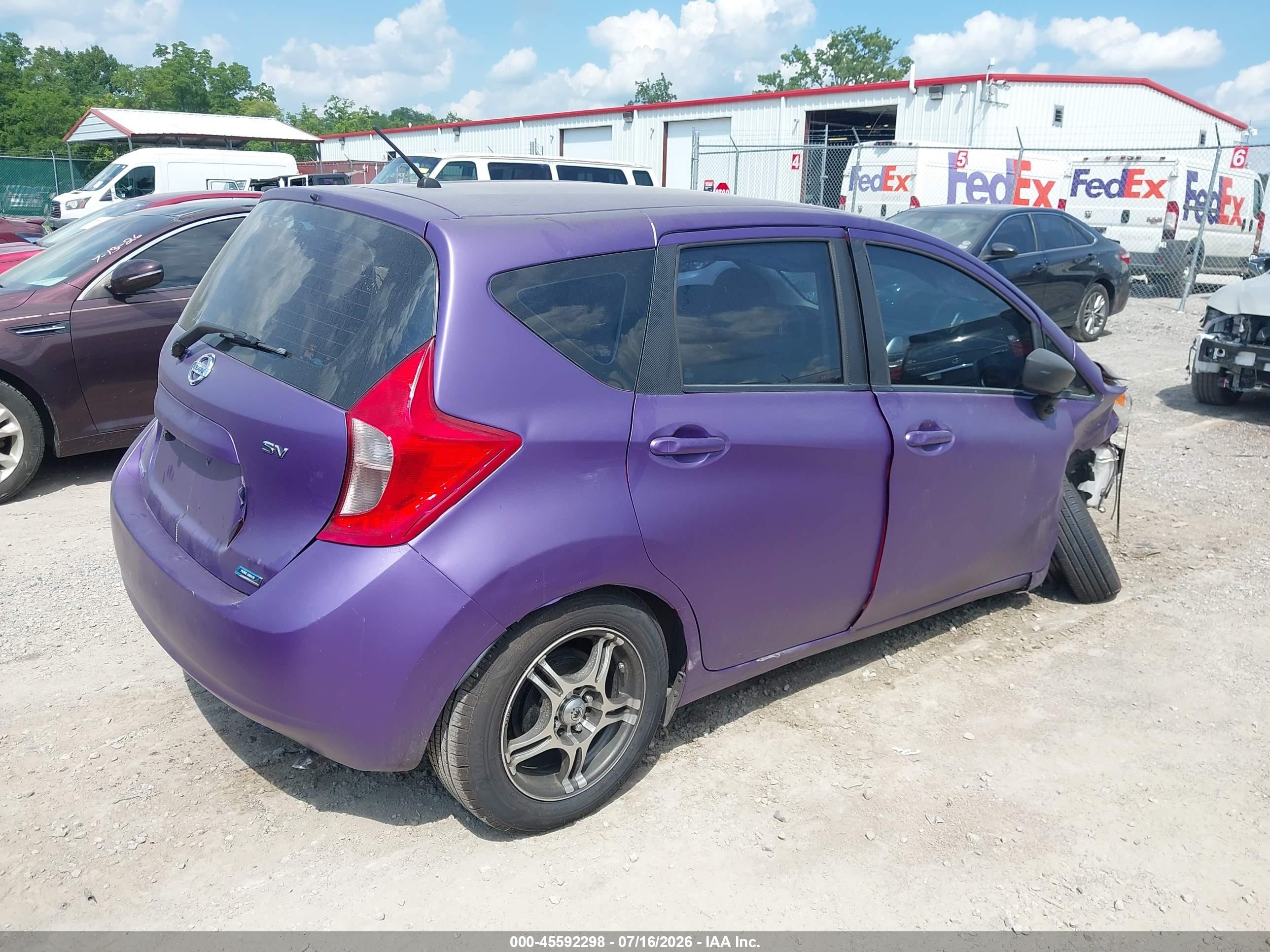 2015 Nissan Versa Note S (sr)/s Plus/sl/sr/sv Purple vin: 3N1CE2CP6FL368278