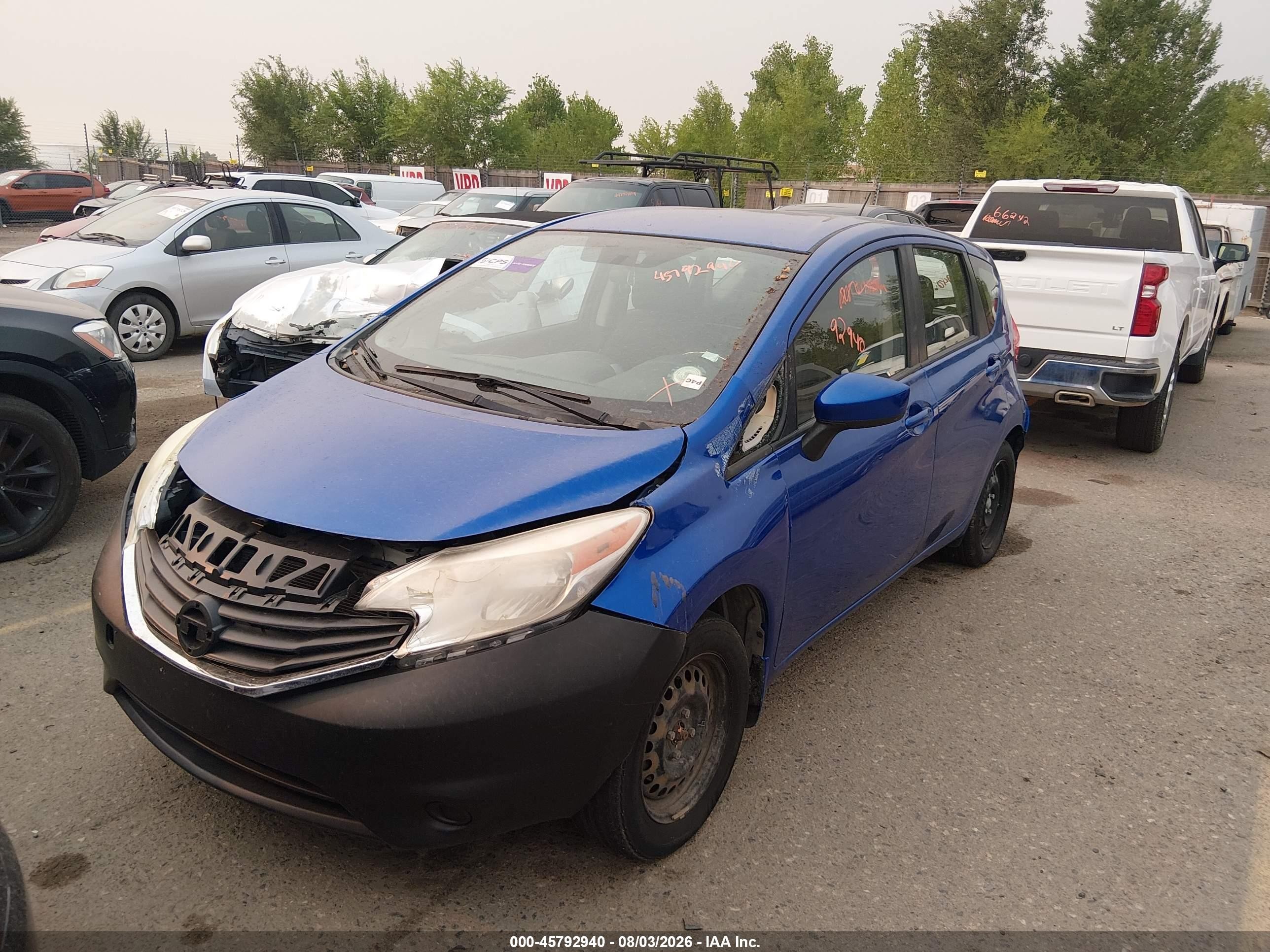 2015 Nissan Versa Note S Plus Синий vin: 3N1CE2CP6FL400601