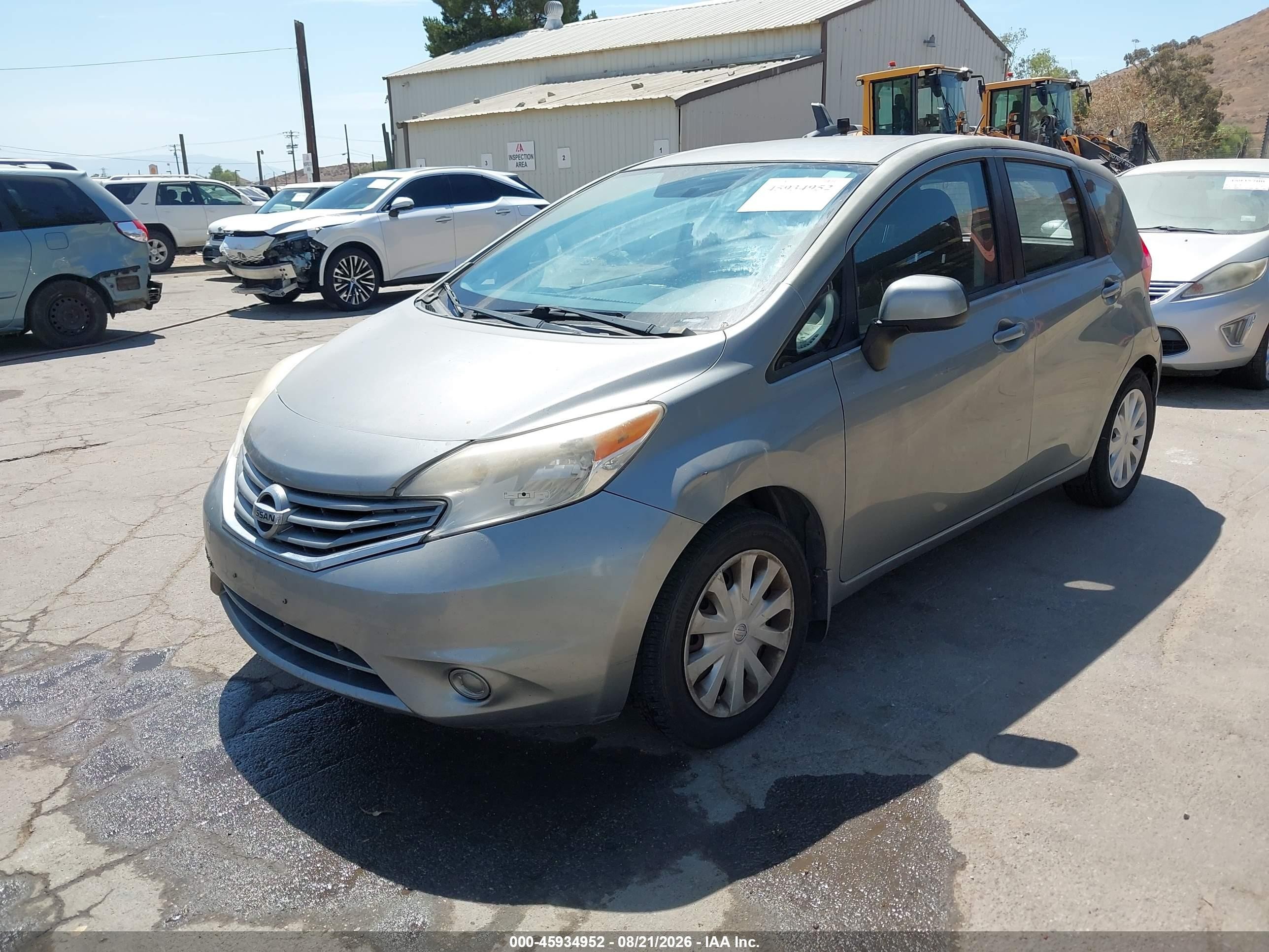 2014 Nissan Versa Note S/s Plus/sv/sl Silver vin: 3N1CE2CP7EL428695