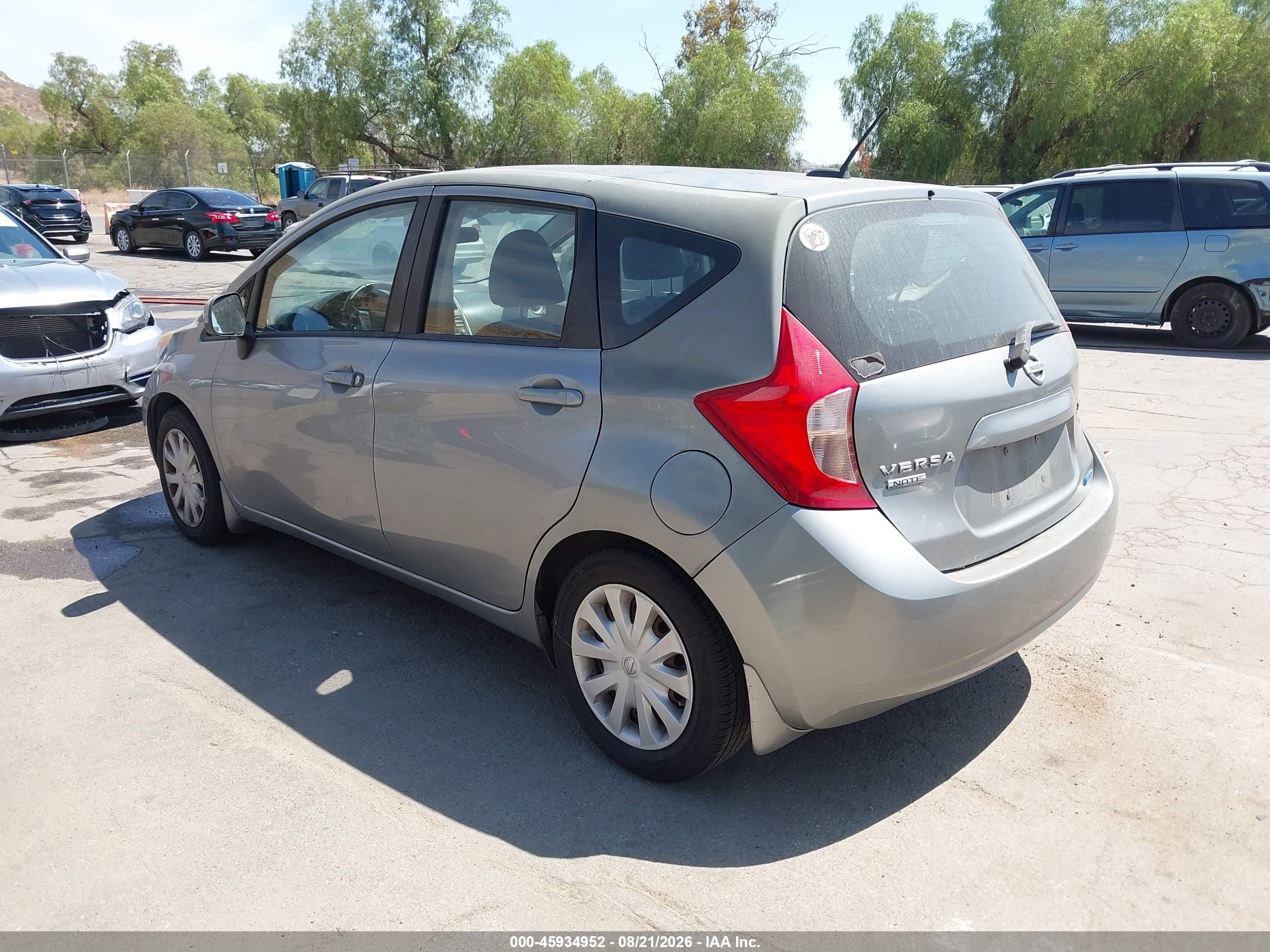 2014 Nissan Versa Note S/s Plus/sv/sl Silver vin: 3N1CE2CP7EL428695