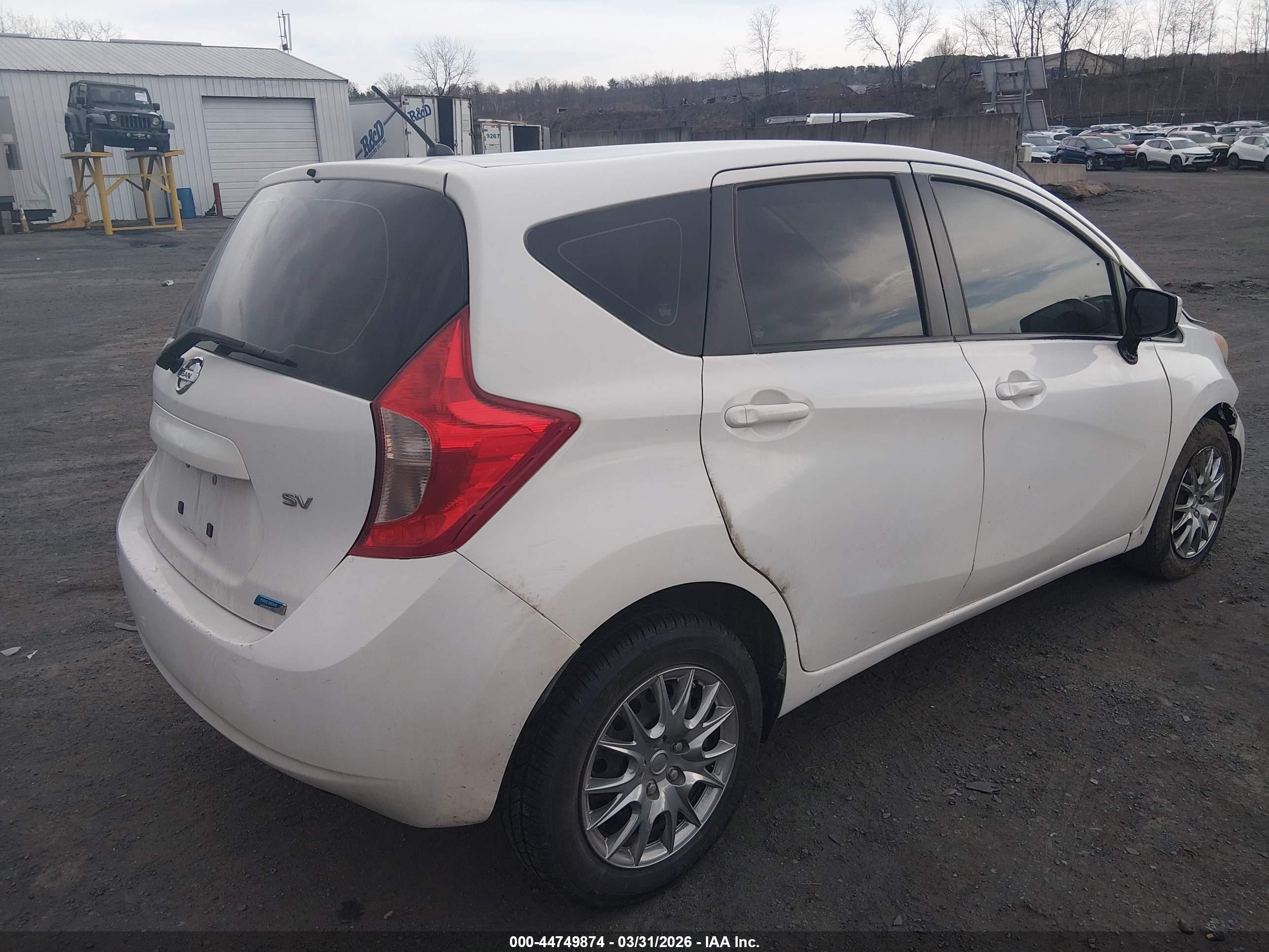 2015 Nissan Versa Note S (sr)/s Plus/sl/sr/sv White vin: 3N1CE2CP7FL396834