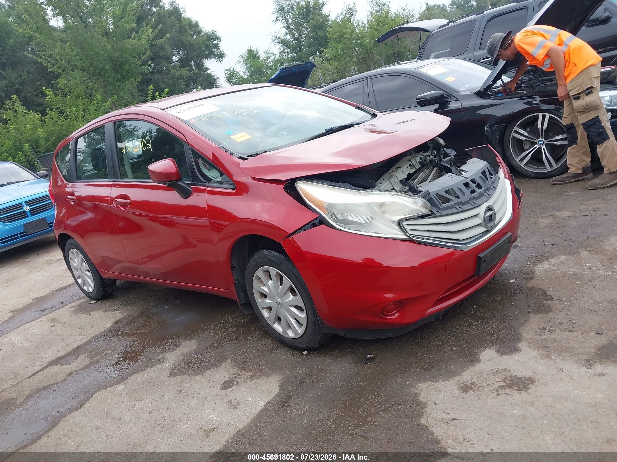 2015 Nissan Versa Note S Plus Red vin: 3N1CE2CP7FL410392