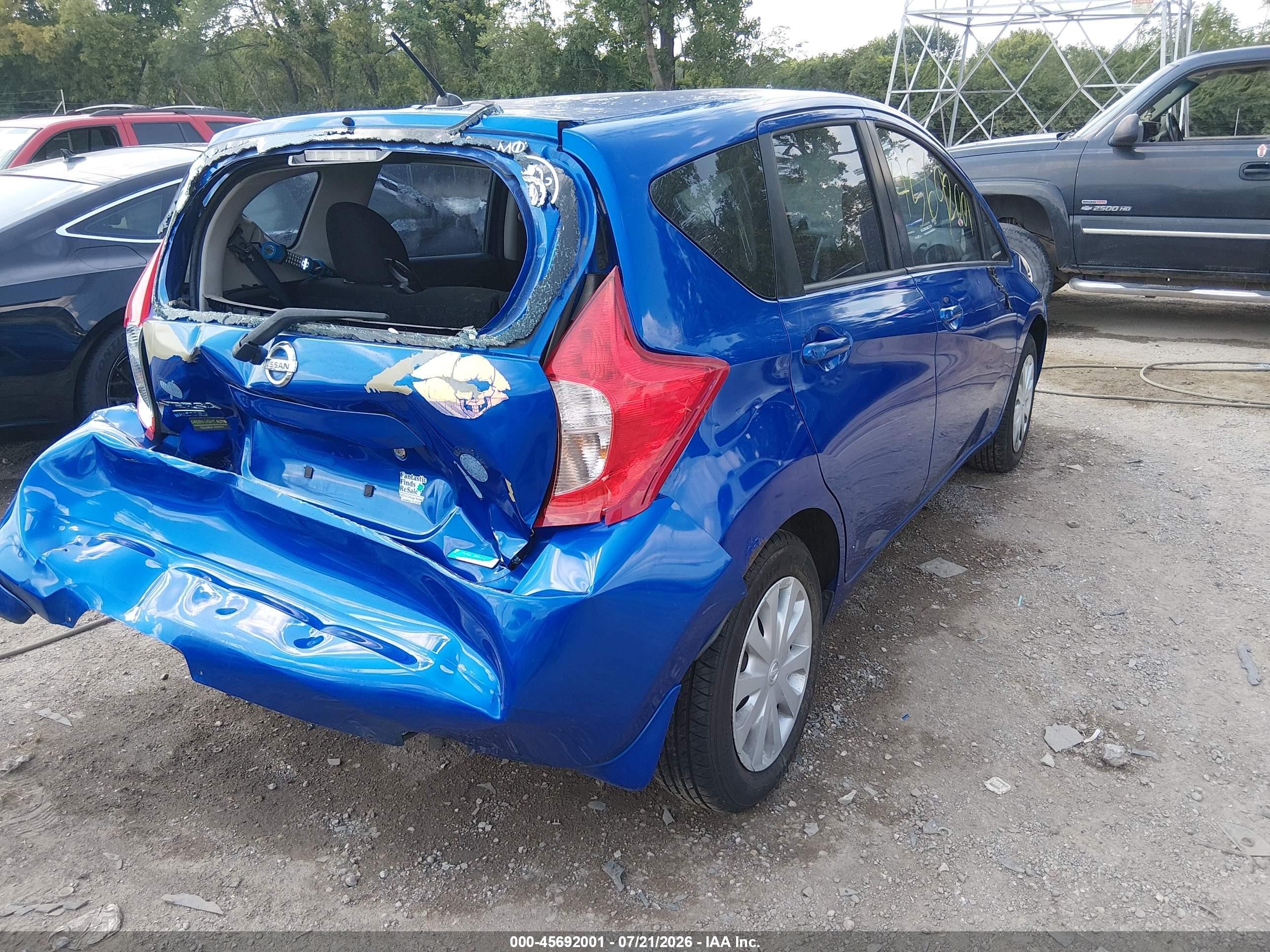2014 Nissan Versa Note S Plus Синий vin: 3N1CE2CP8EL437096