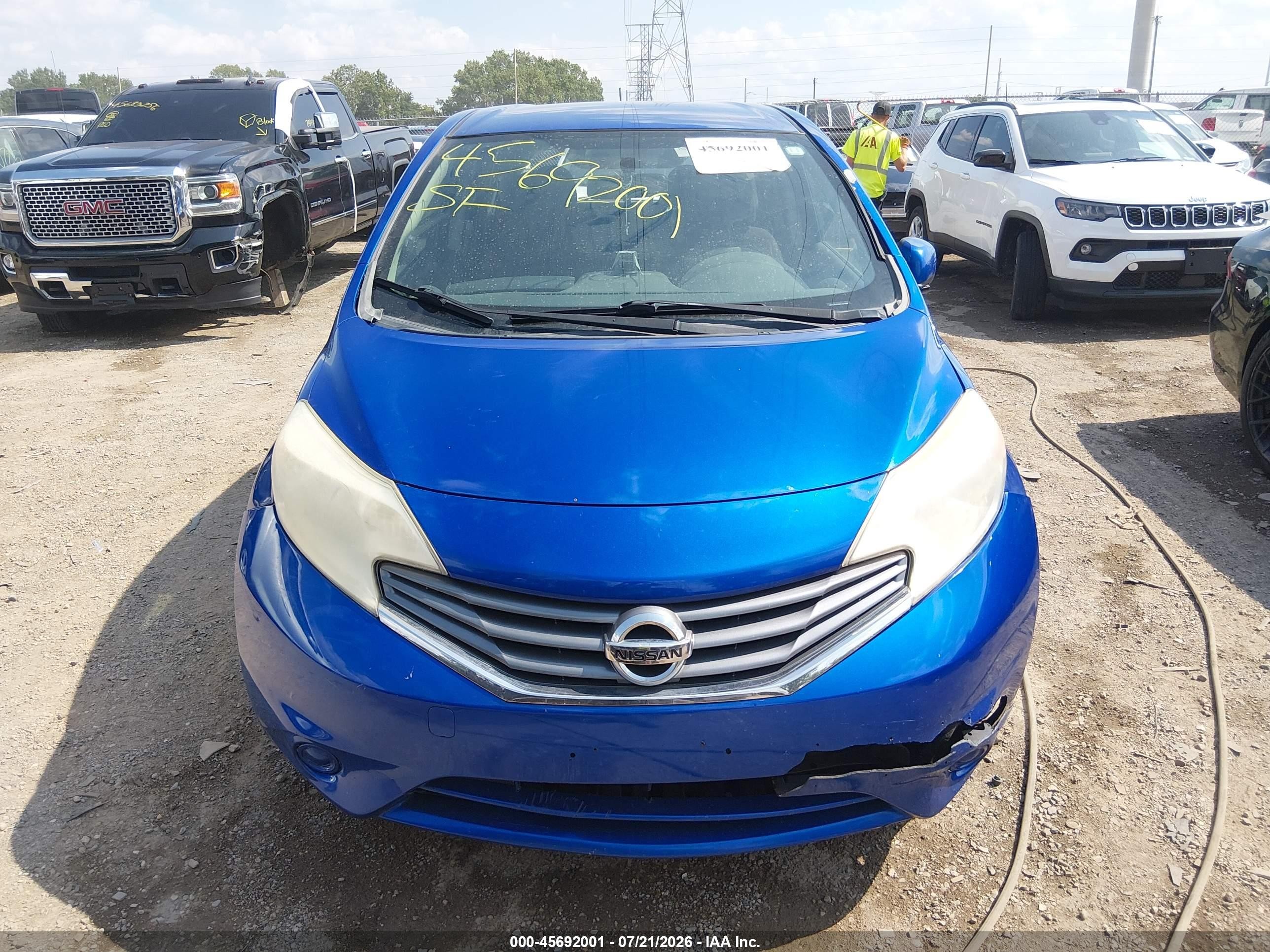 2014 Nissan Versa Note S Plus Синий vin: 3N1CE2CP8EL437096