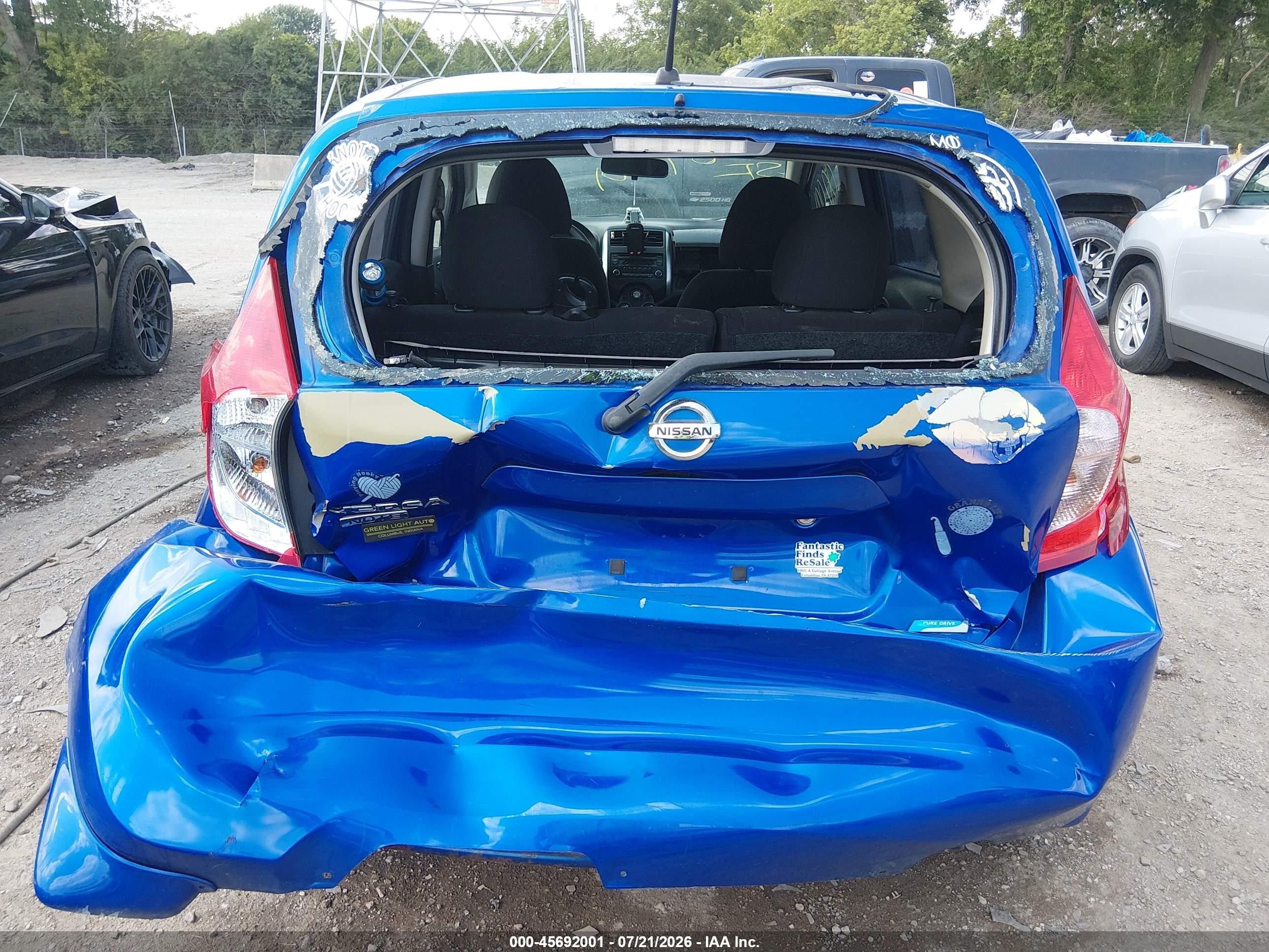 2014 Nissan Versa Note S Plus Синий vin: 3N1CE2CP8EL437096
