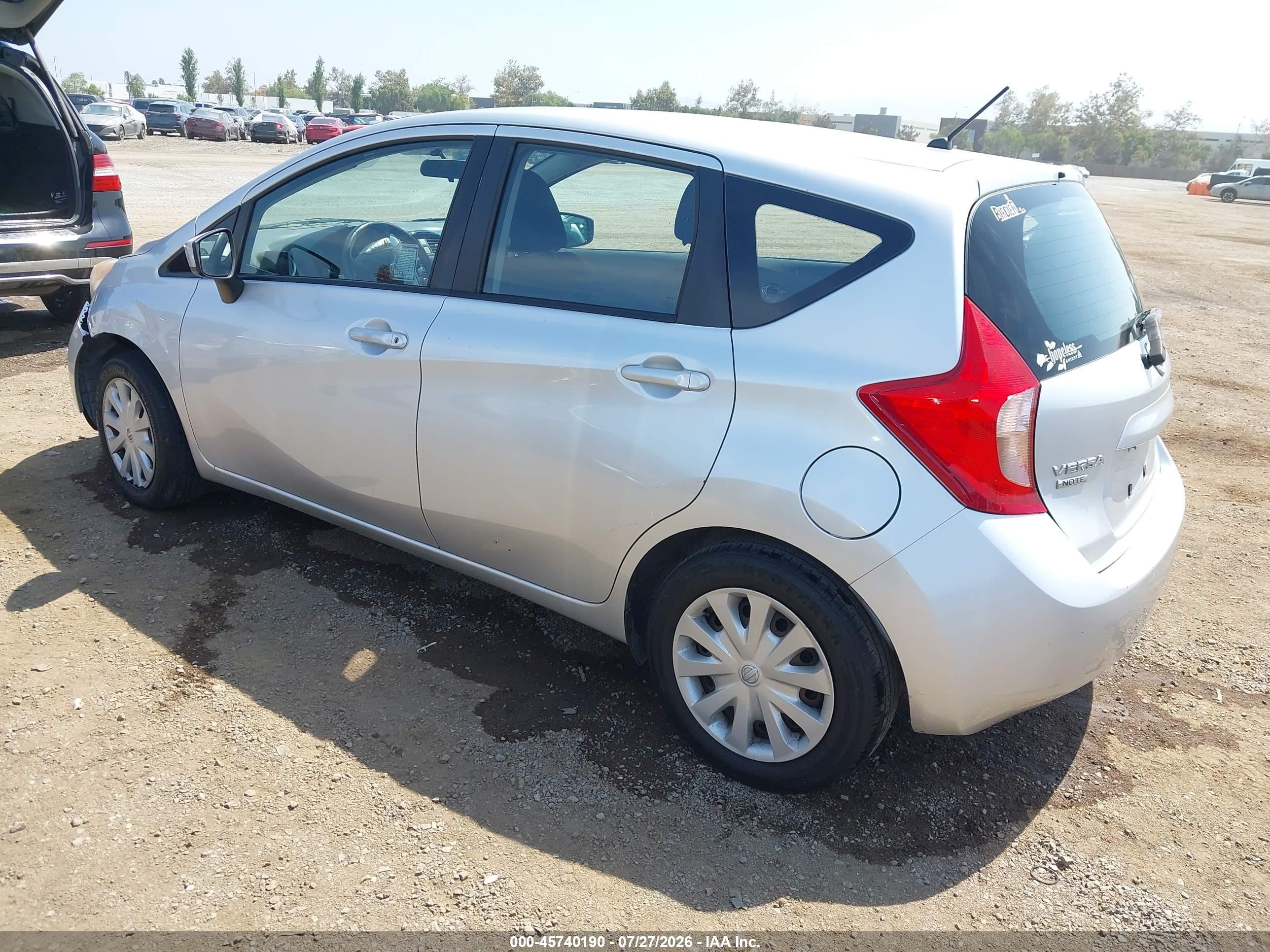 2015 Nissan Versa Note S (sr)/s Plus/sl/sr/sv Серебряный vin: 3N1CE2CP8FL391061