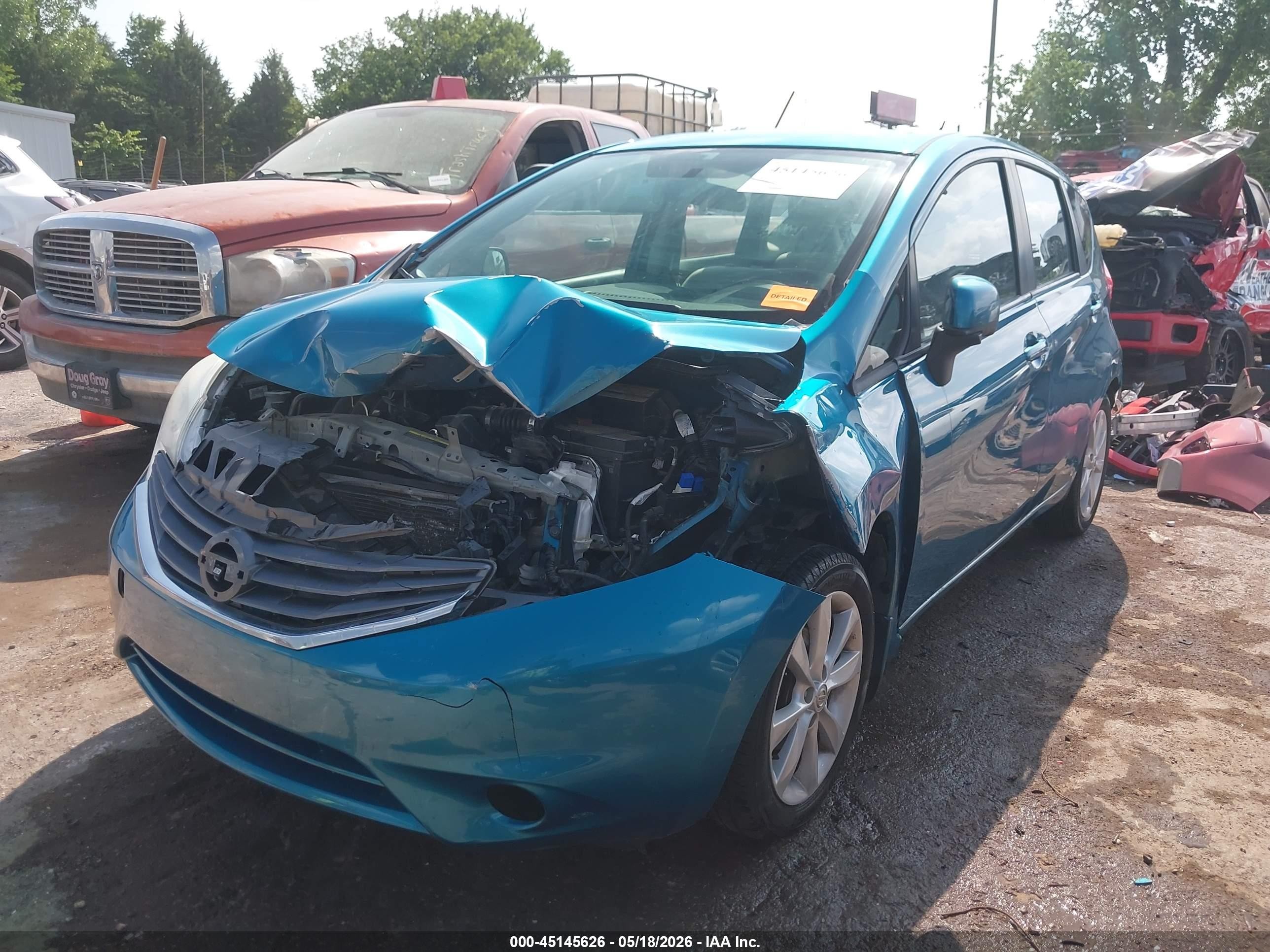 2014 Nissan Versa Note Sv Blue vin: 3N1CE2CP9EL383663