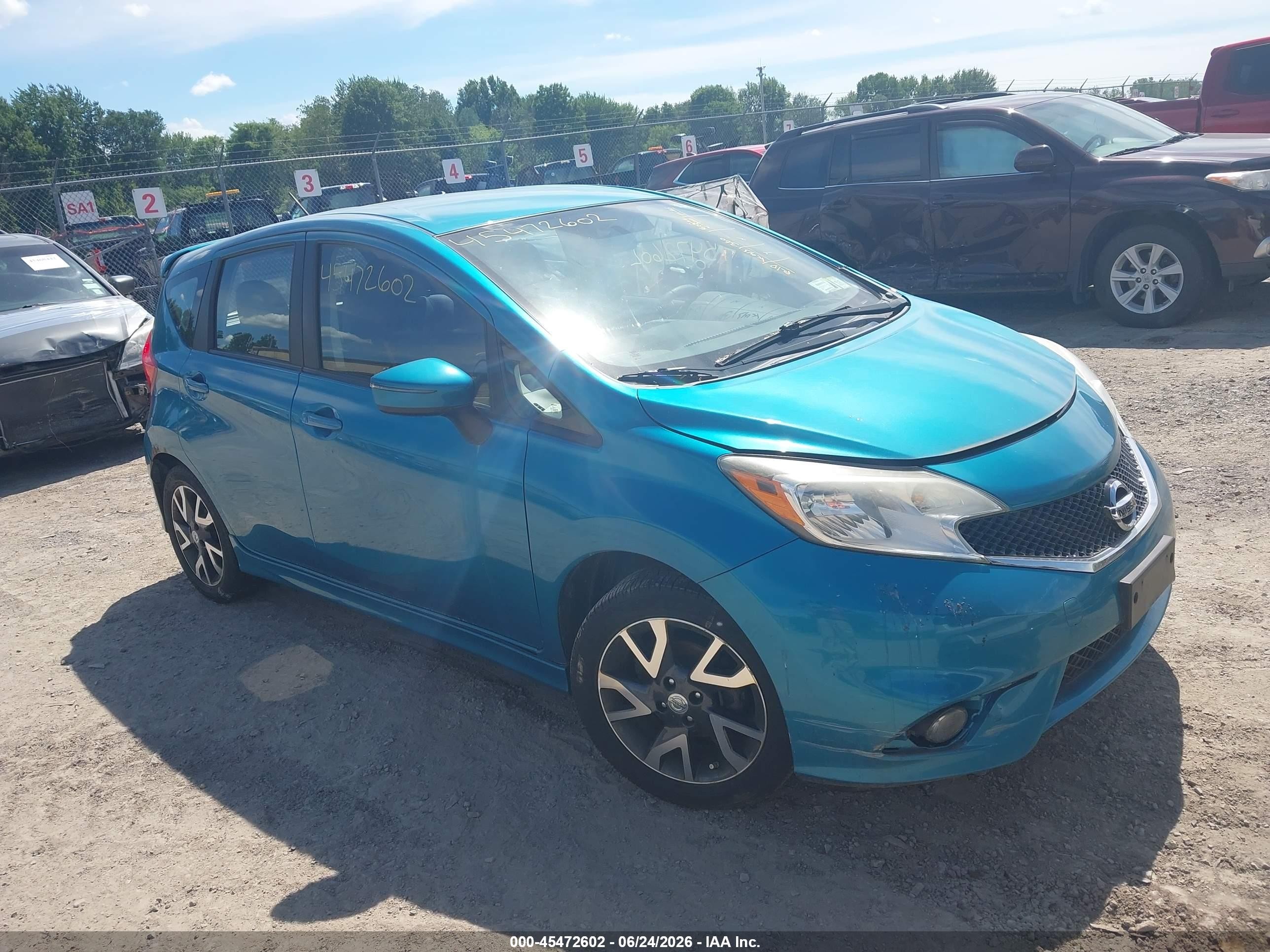 2015 Nissan Versa Note Sr Blue vin: 3N1CE2CPXFL362449