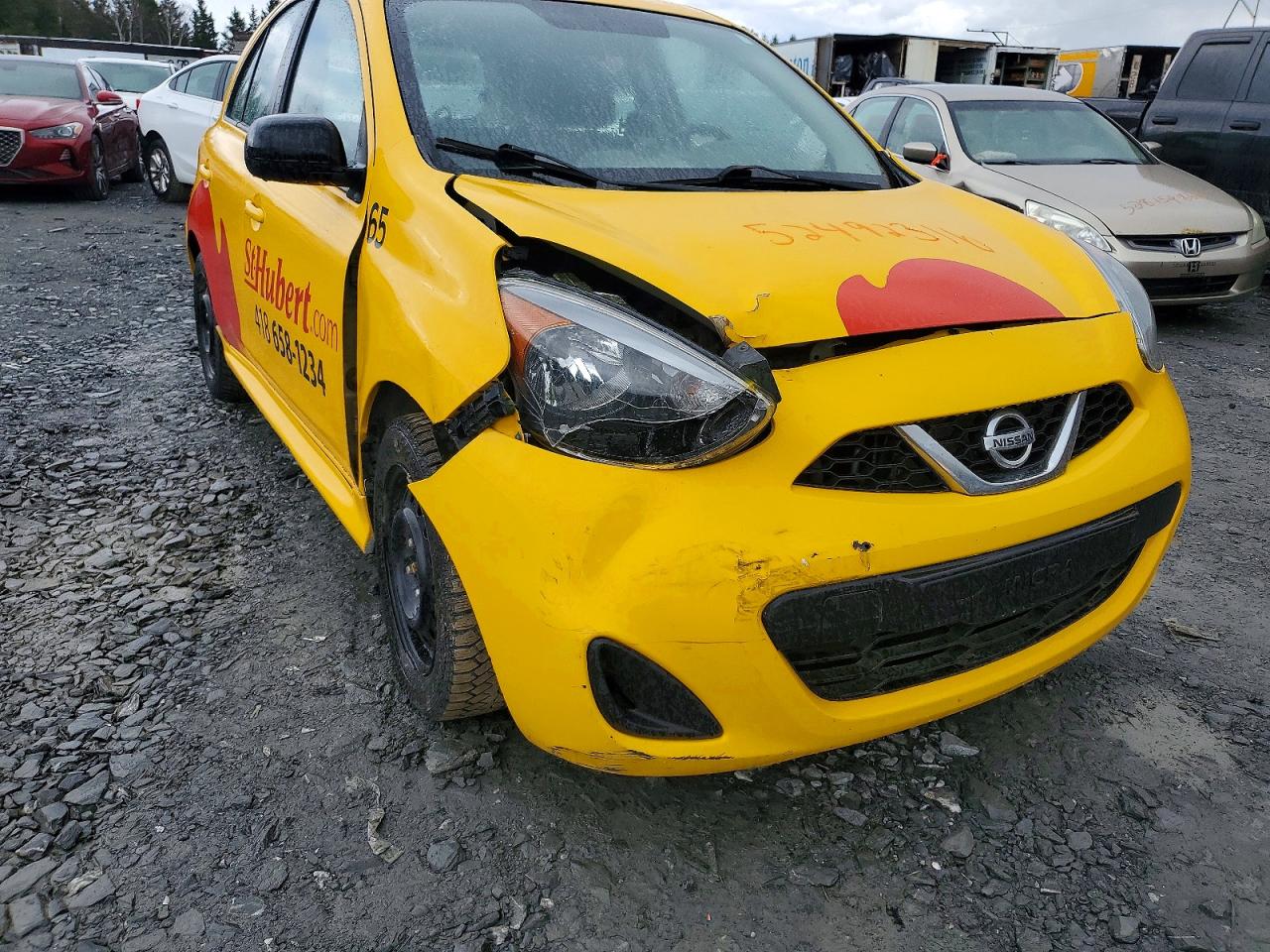 2015 Nissan Micra Yellow vin: 3N1CK3CP2FL217131