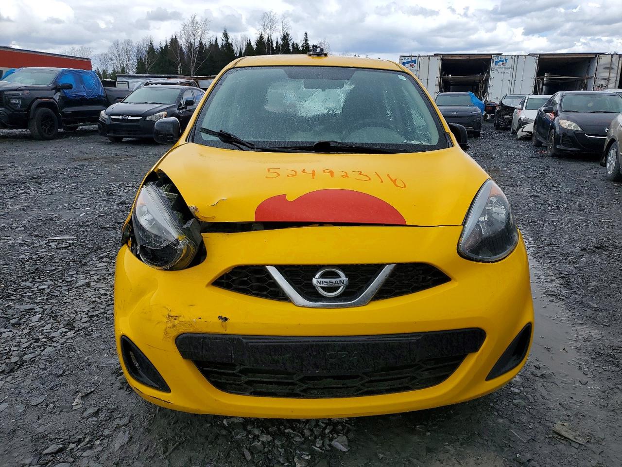 2015 Nissan Micra Yellow vin: 3N1CK3CP2FL217131