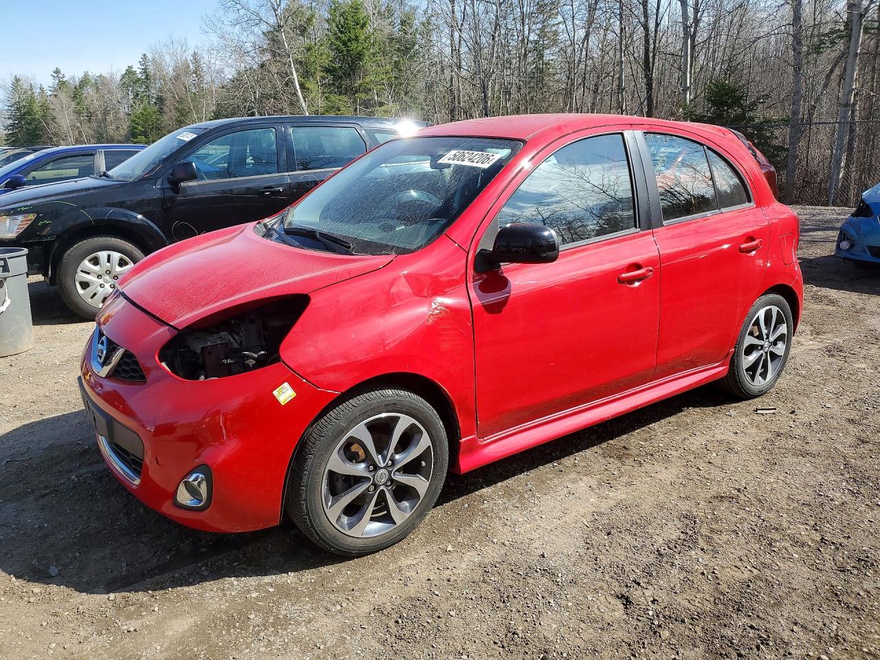 2015 Nissan Micra Red vin: 3N1CK3CP4FL217552