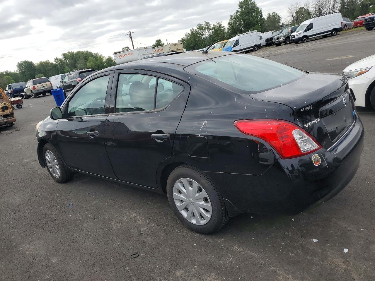 2012 Nissan Versa 1.6 S Black vin: 3N1CN7AP0CL858257