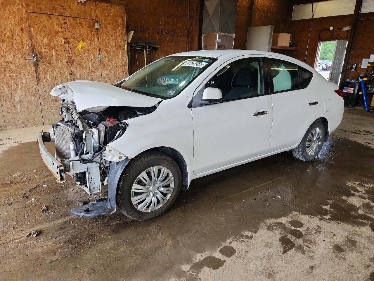 2012 Nissan Versa 1.6 S White vin: 3N1CN7AP0CL859747
