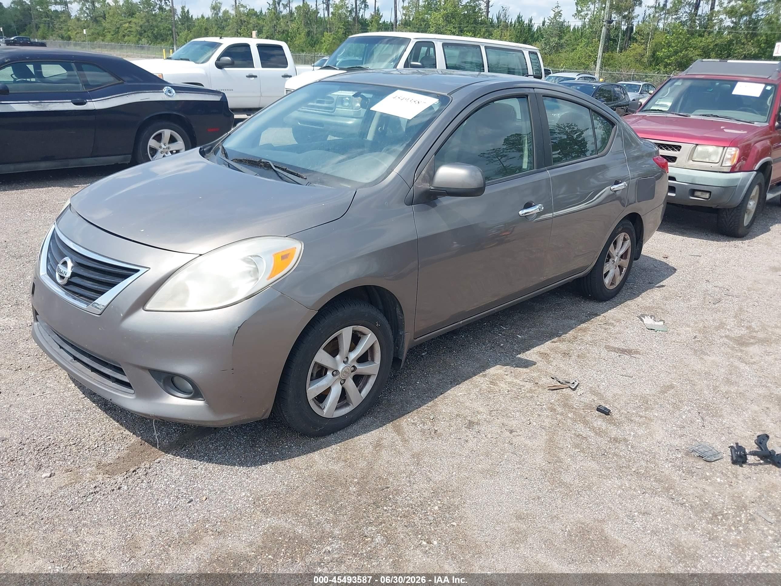2012 Nissan Versa 1.6 Sl Gray vin: 3N1CN7AP0CL861014