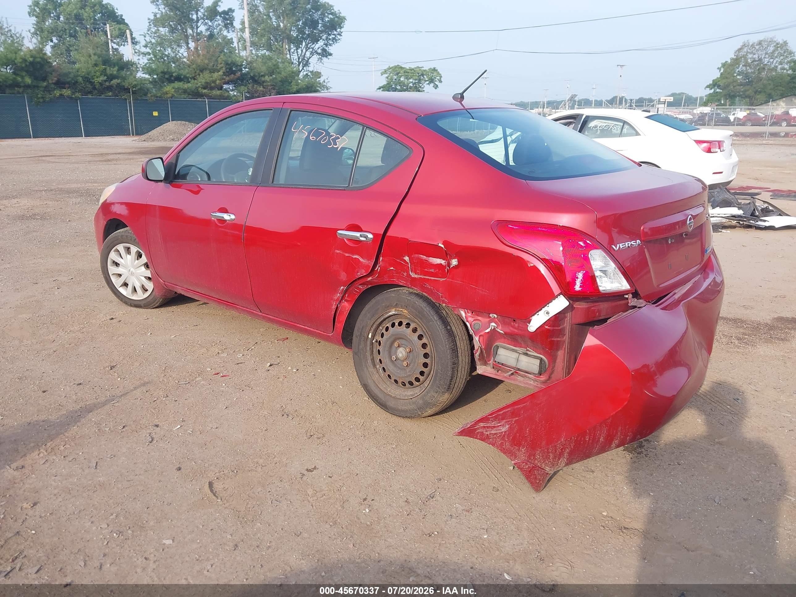 2012 Nissan Versa 1.6 Sv Red vin: 3N1CN7AP0CL900975