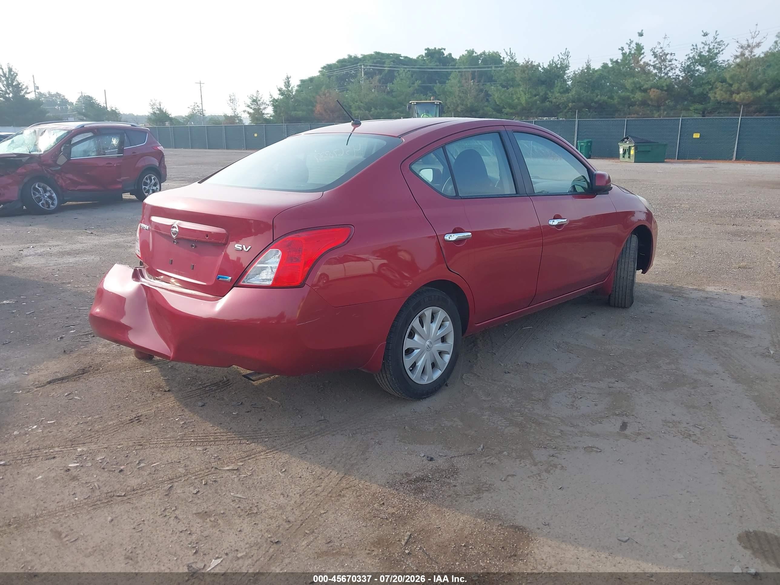 2012 Nissan Versa 1.6 Sv Red vin: 3N1CN7AP0CL900975