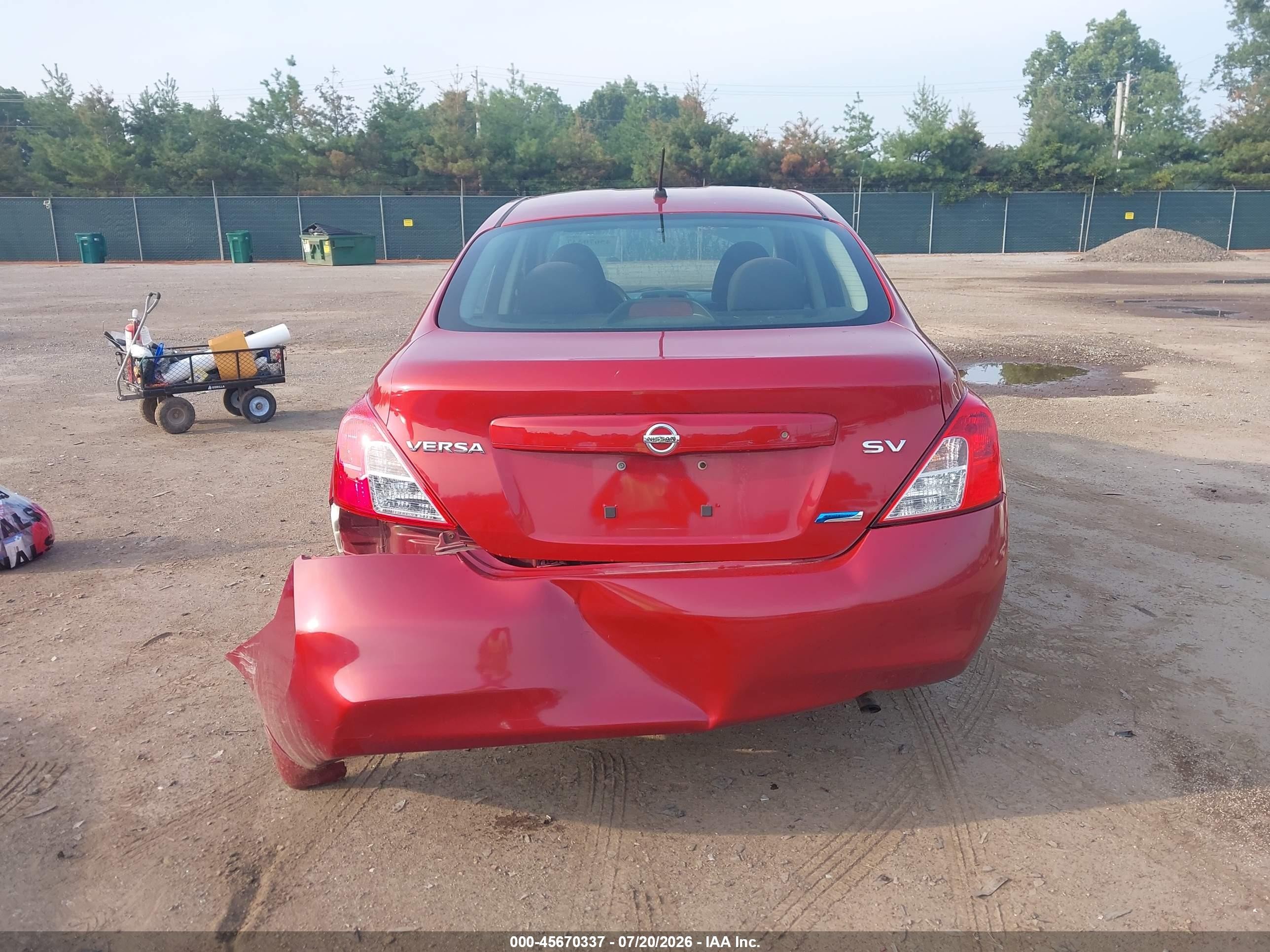 2012 Nissan Versa 1.6 Sv Red vin: 3N1CN7AP0CL900975