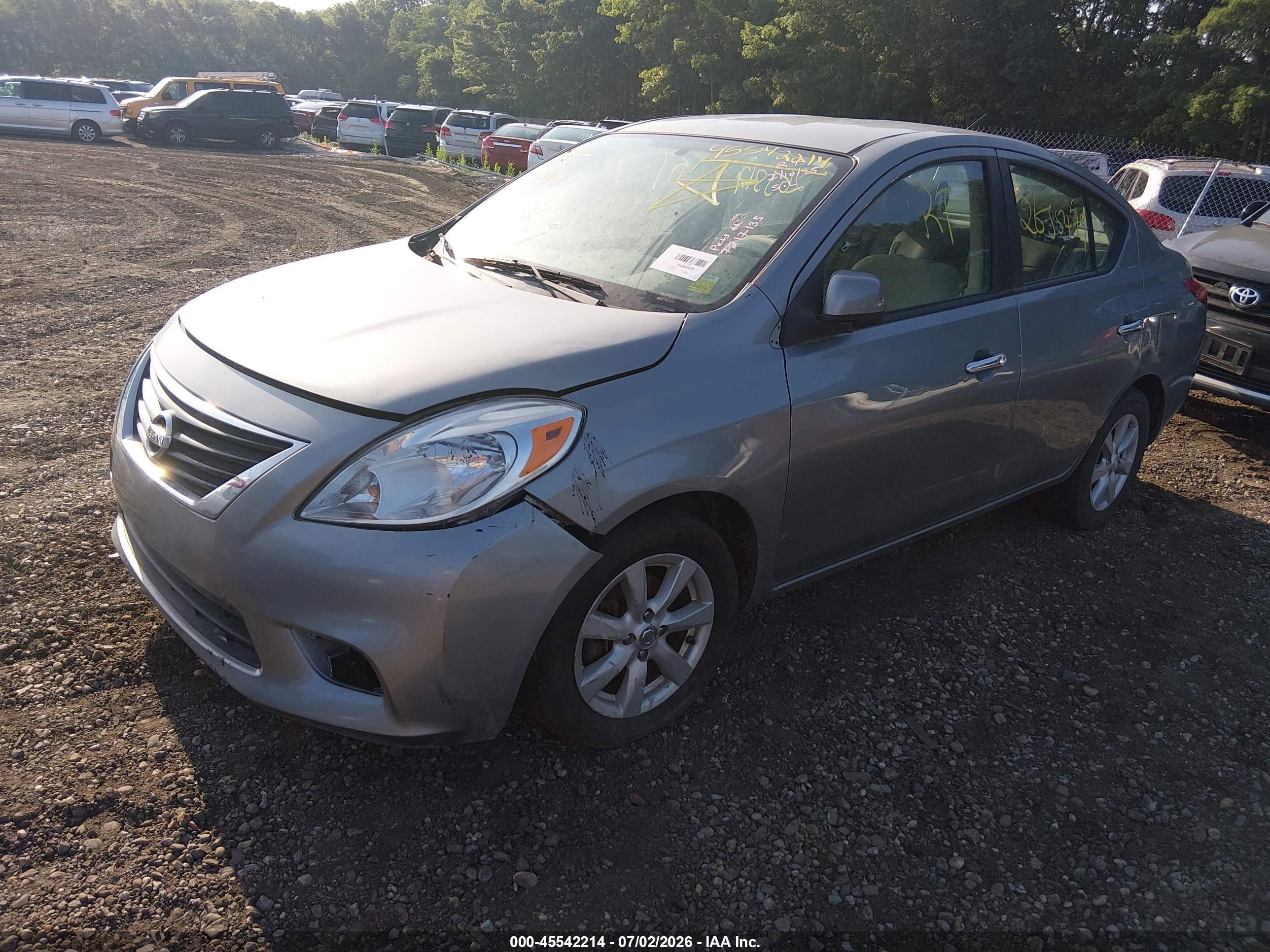 2012 Nissan Versa 1.6 Sl Gray vin: 3N1CN7AP0CL943891