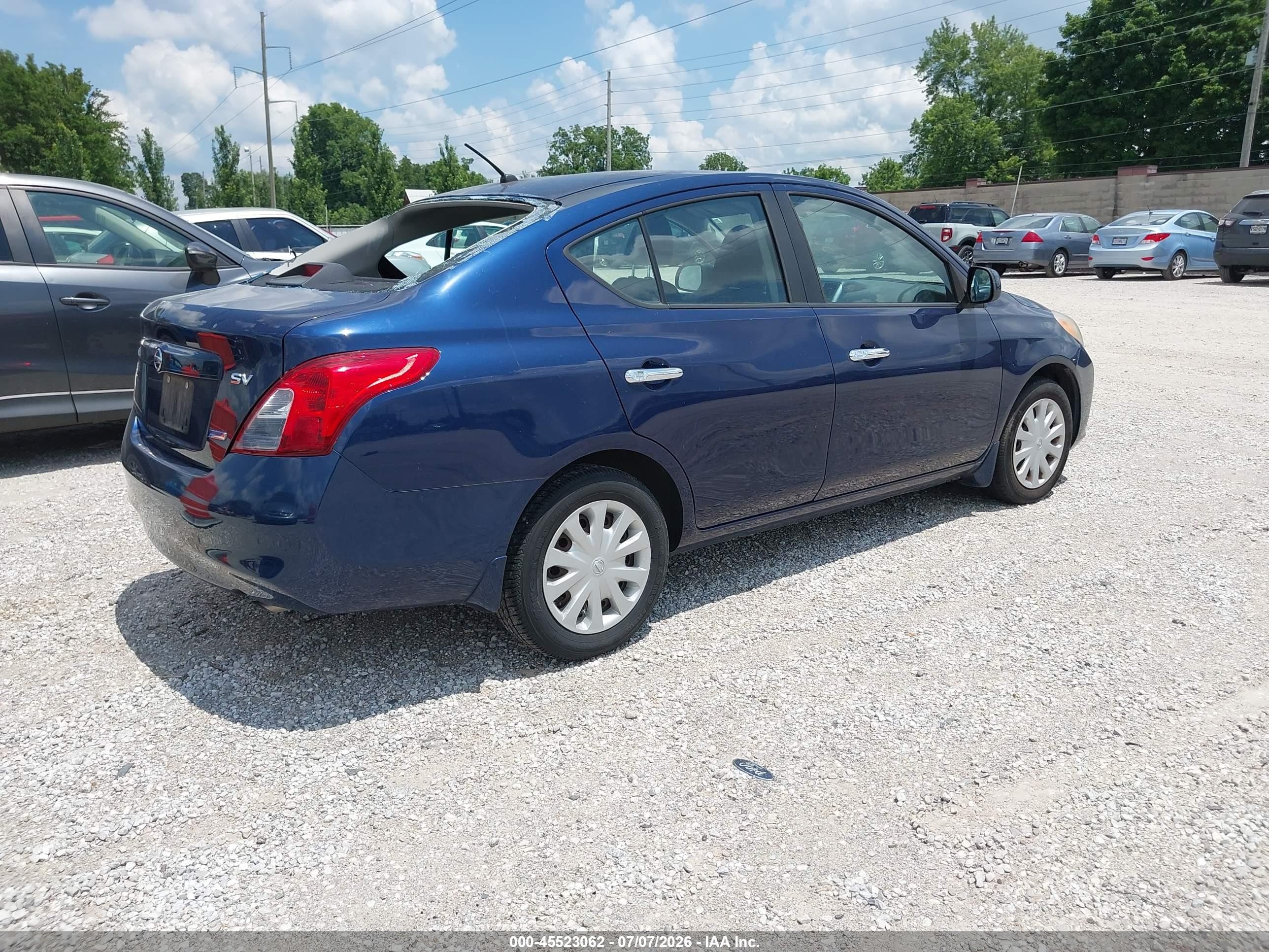 2012 Nissan Versa 1.6 Sv Blue vin: 3N1CN7AP0CL945317