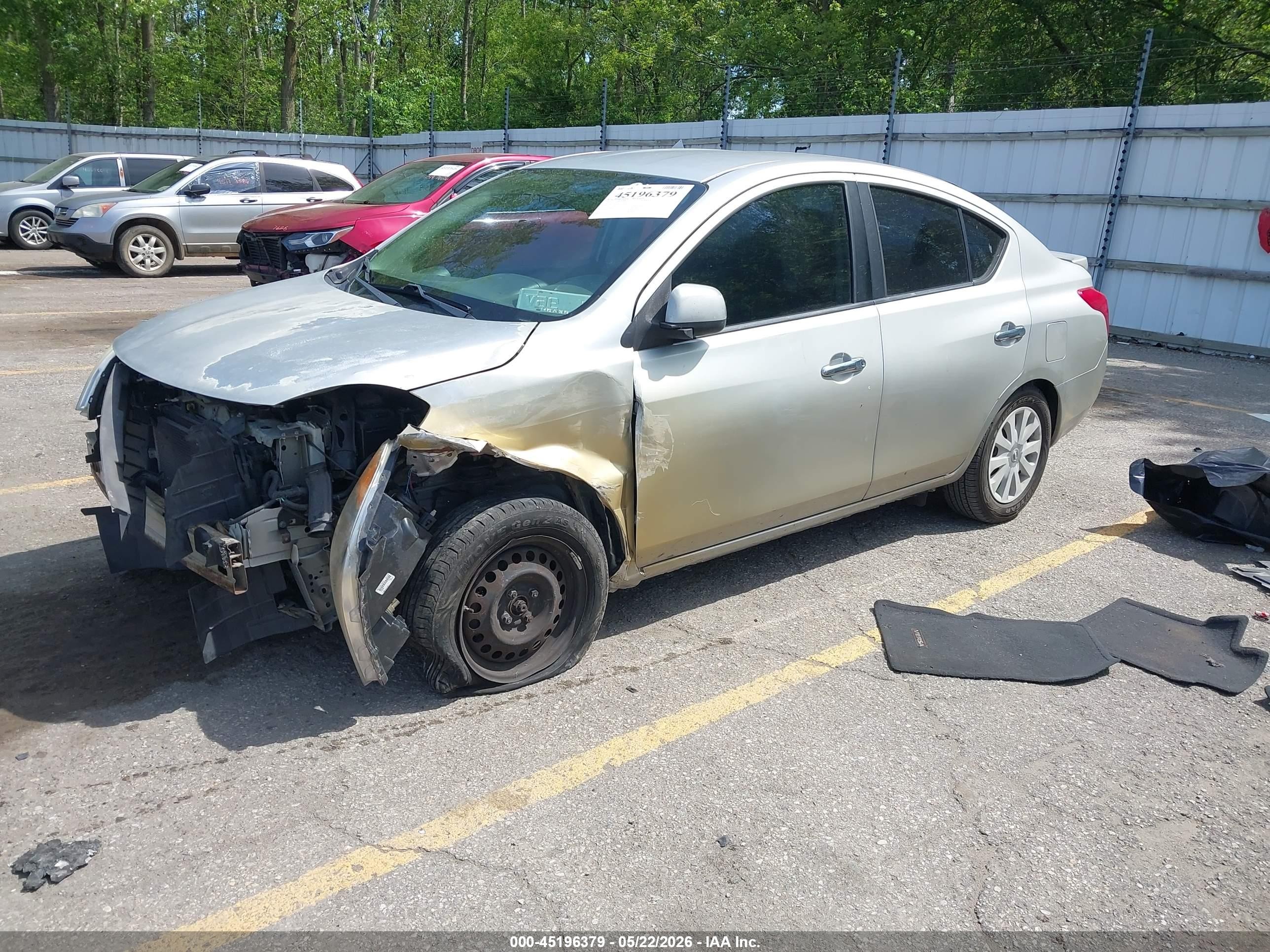 2013 Nissan Versa 1.6 Sv Silver vin: 3N1CN7AP0DL885556