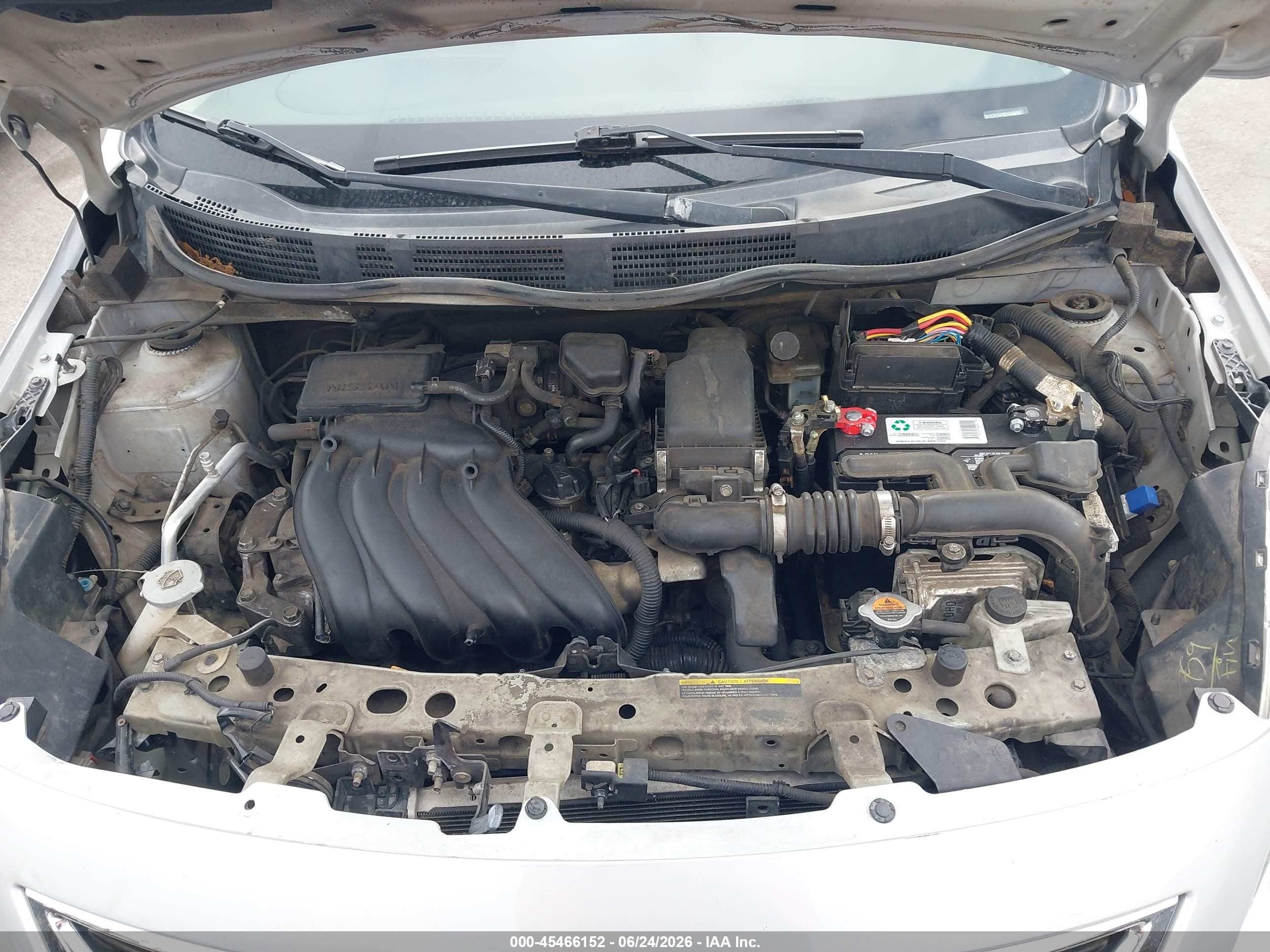 2014 Nissan Versa 1.6 Sv Silver vin: 3N1CN7AP0EK458093