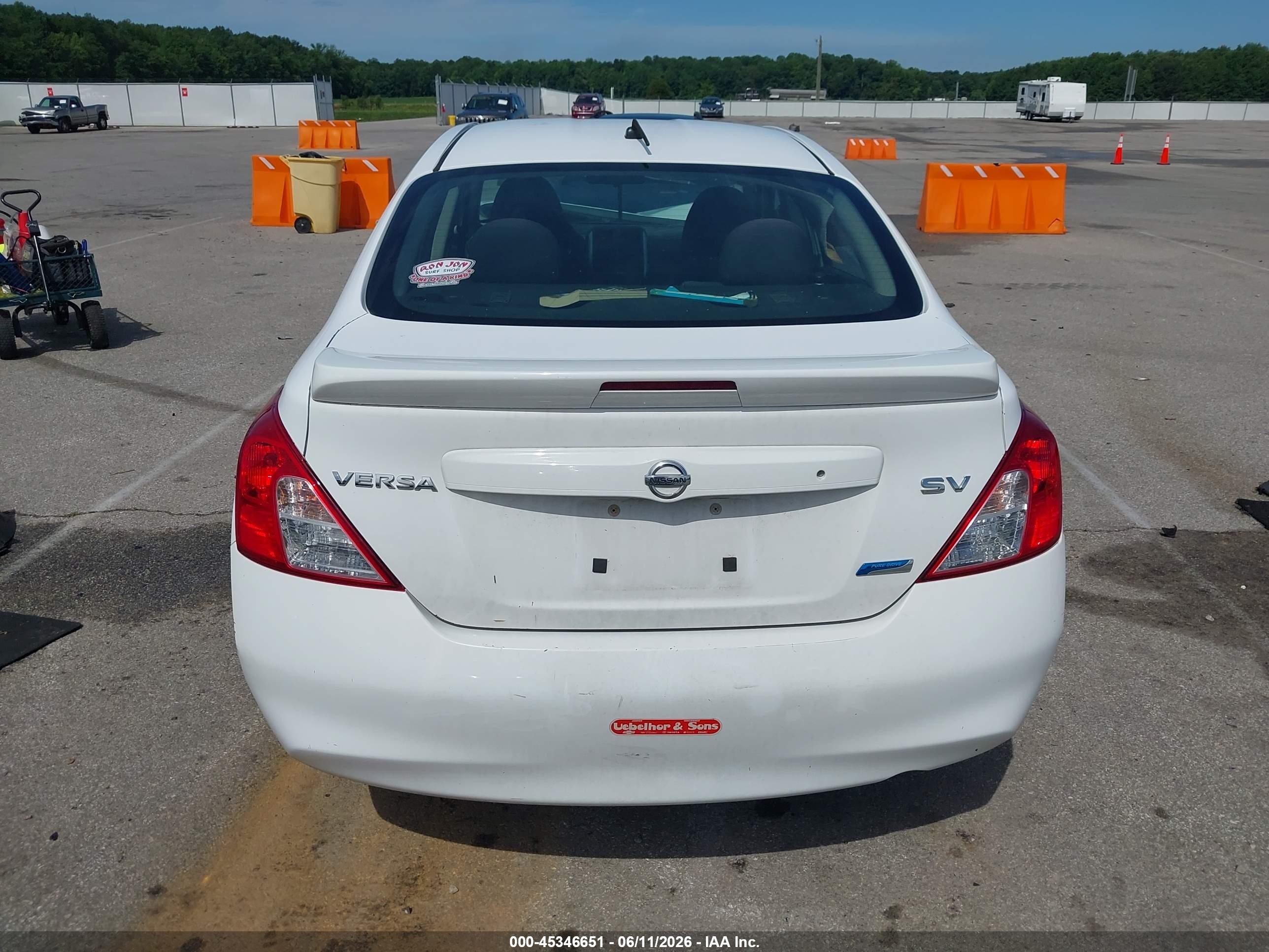 2014 Nissan Versa 1.6 Sv White vin: 3N1CN7AP0EL862733