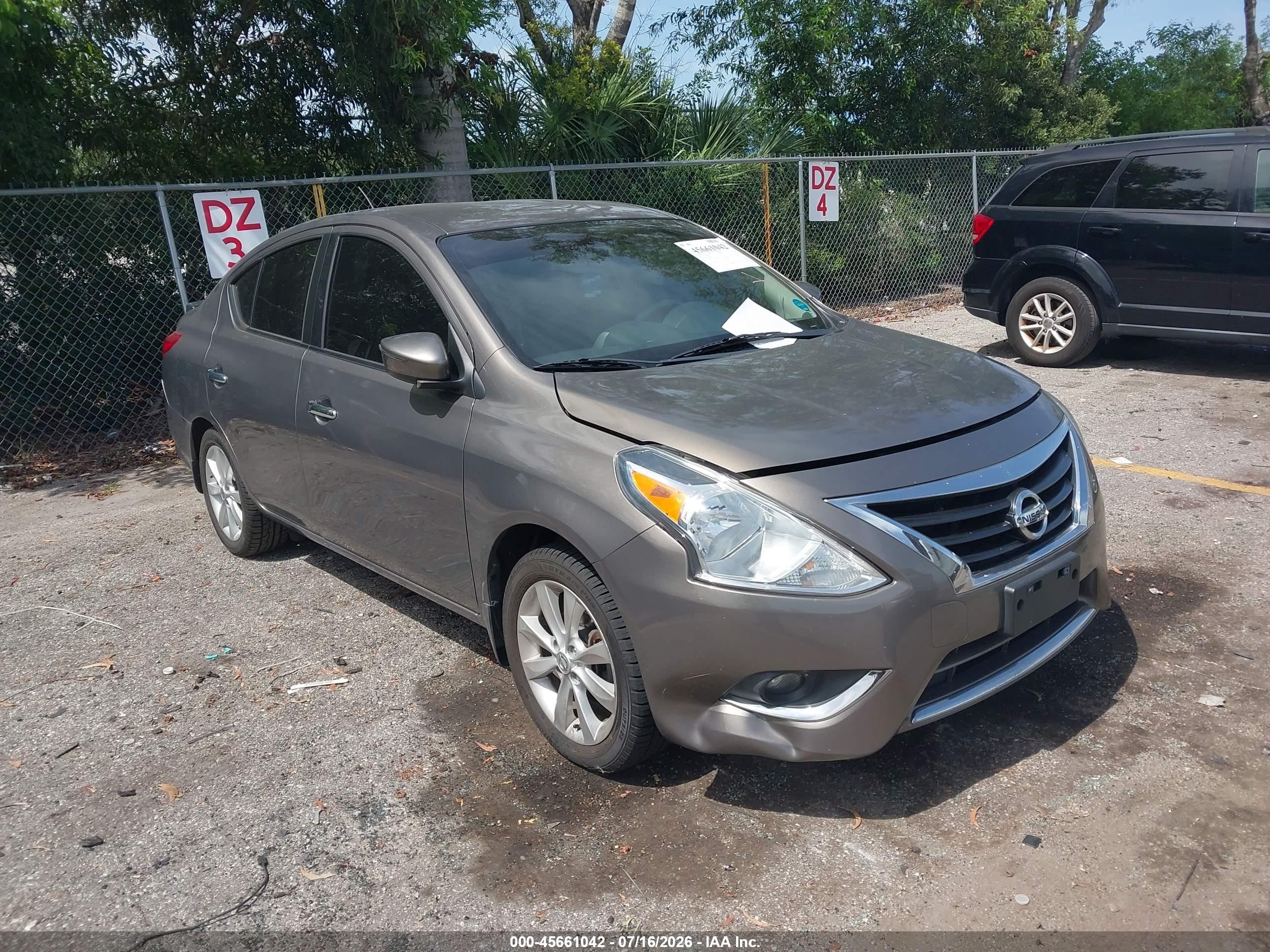 2015 Nissan Versa 1.6 Sl Gray vin: 3N1CN7AP0FL874527
