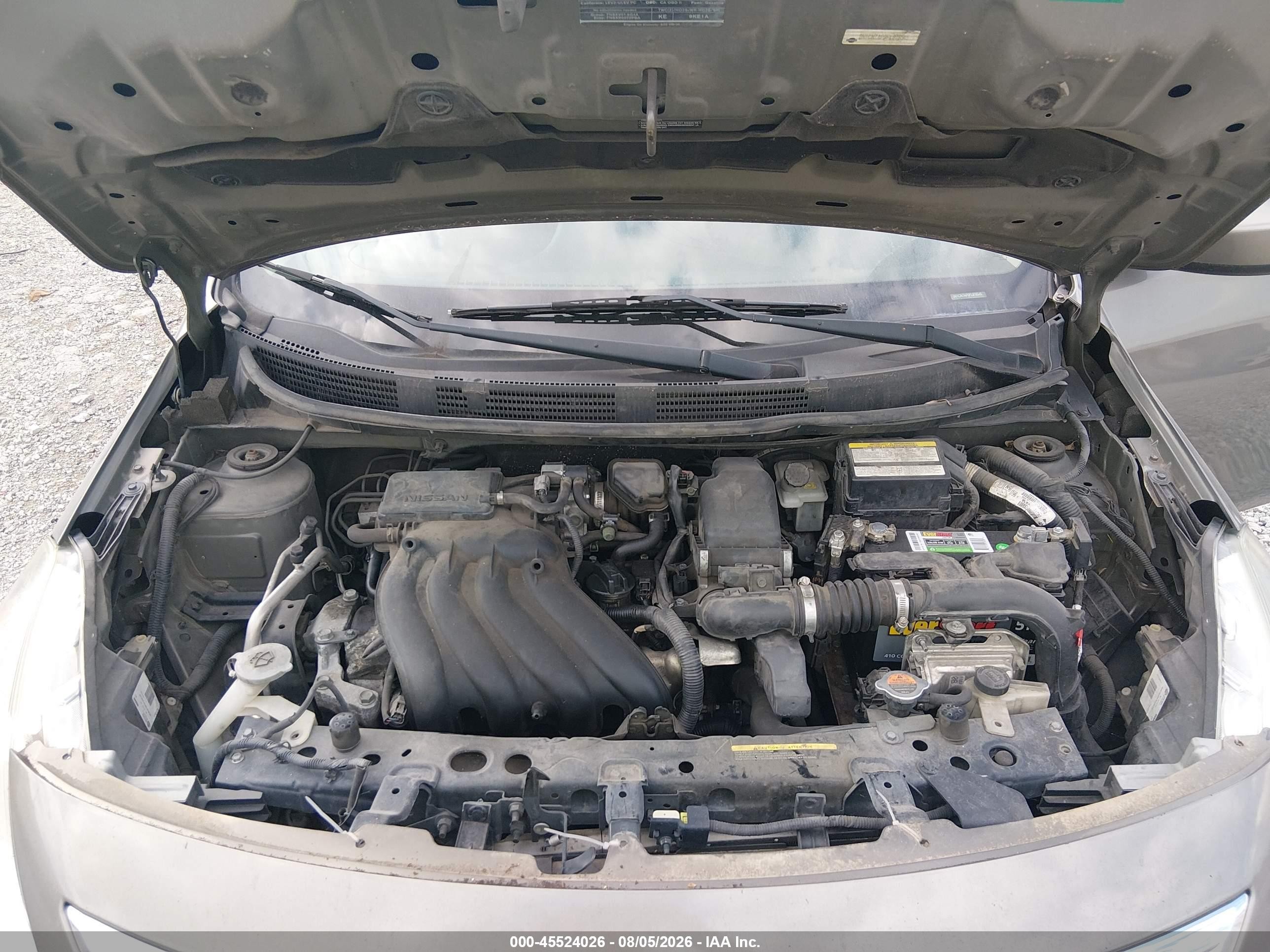 2015 Nissan Versa 1.6 Sv Silver vin: 3N1CN7AP0FL878545