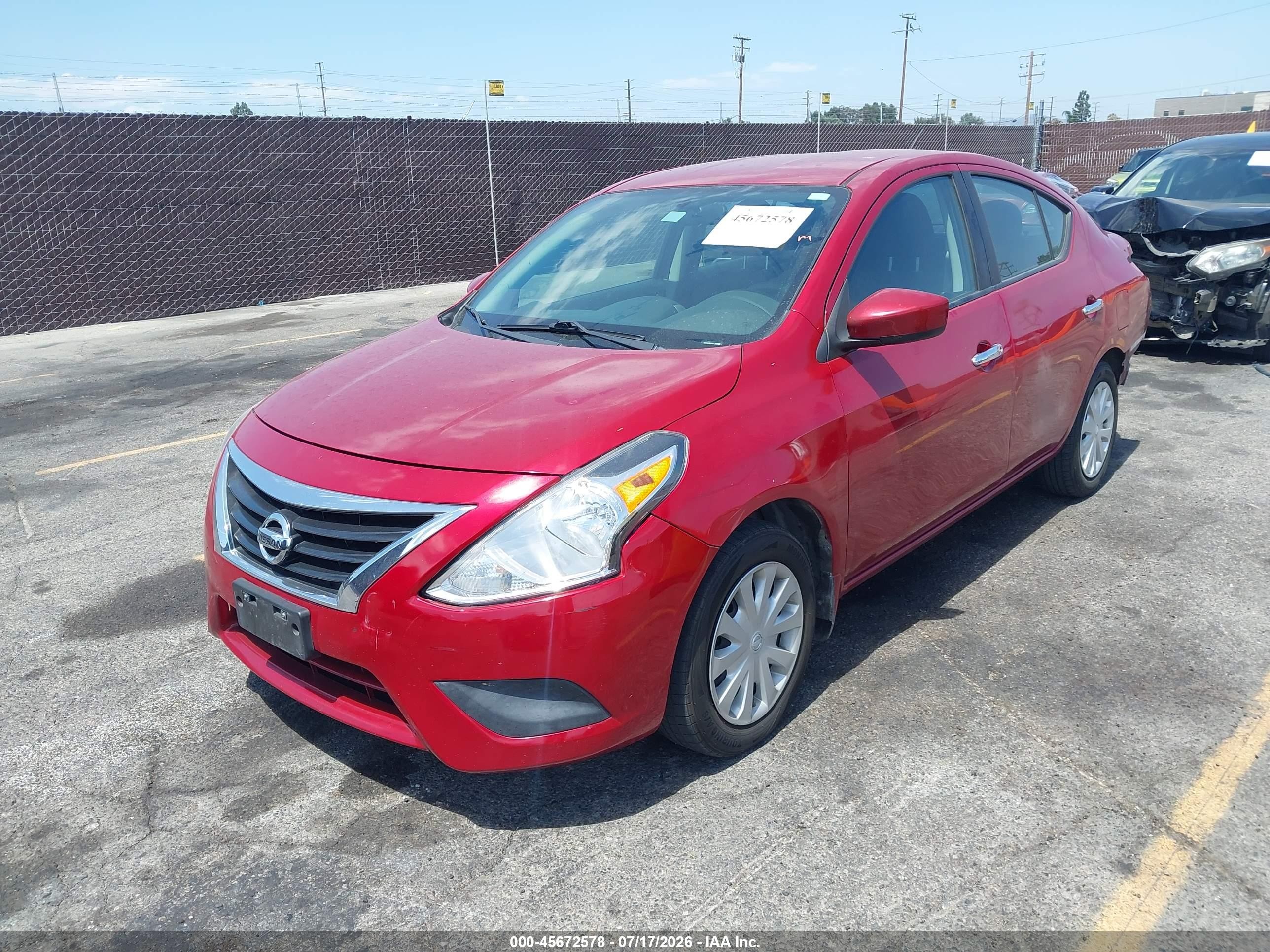 2015 Nissan Versa 1.6 S/1.6 S+/1.6 Sl/1.6 Sv Red vin: 3N1CN7AP0FL898505