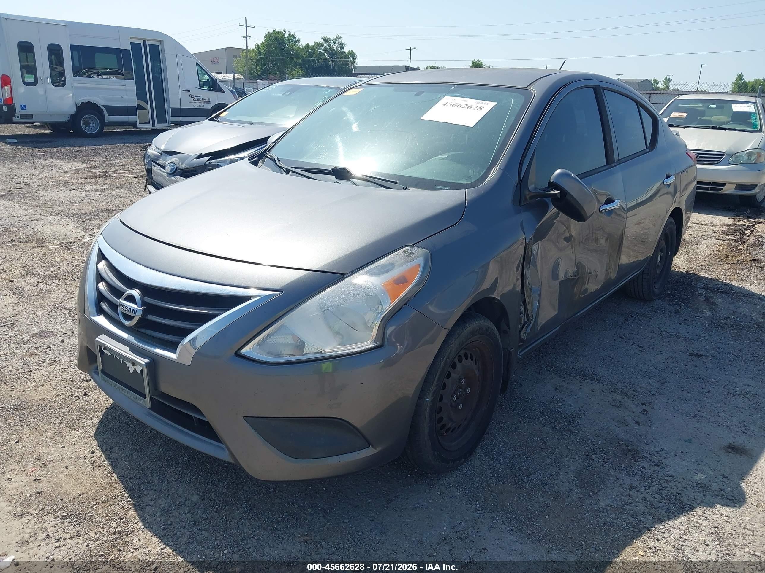 2017 Nissan Versa 1.6 Sv Gray vin: 3N1CN7AP0HL853812
