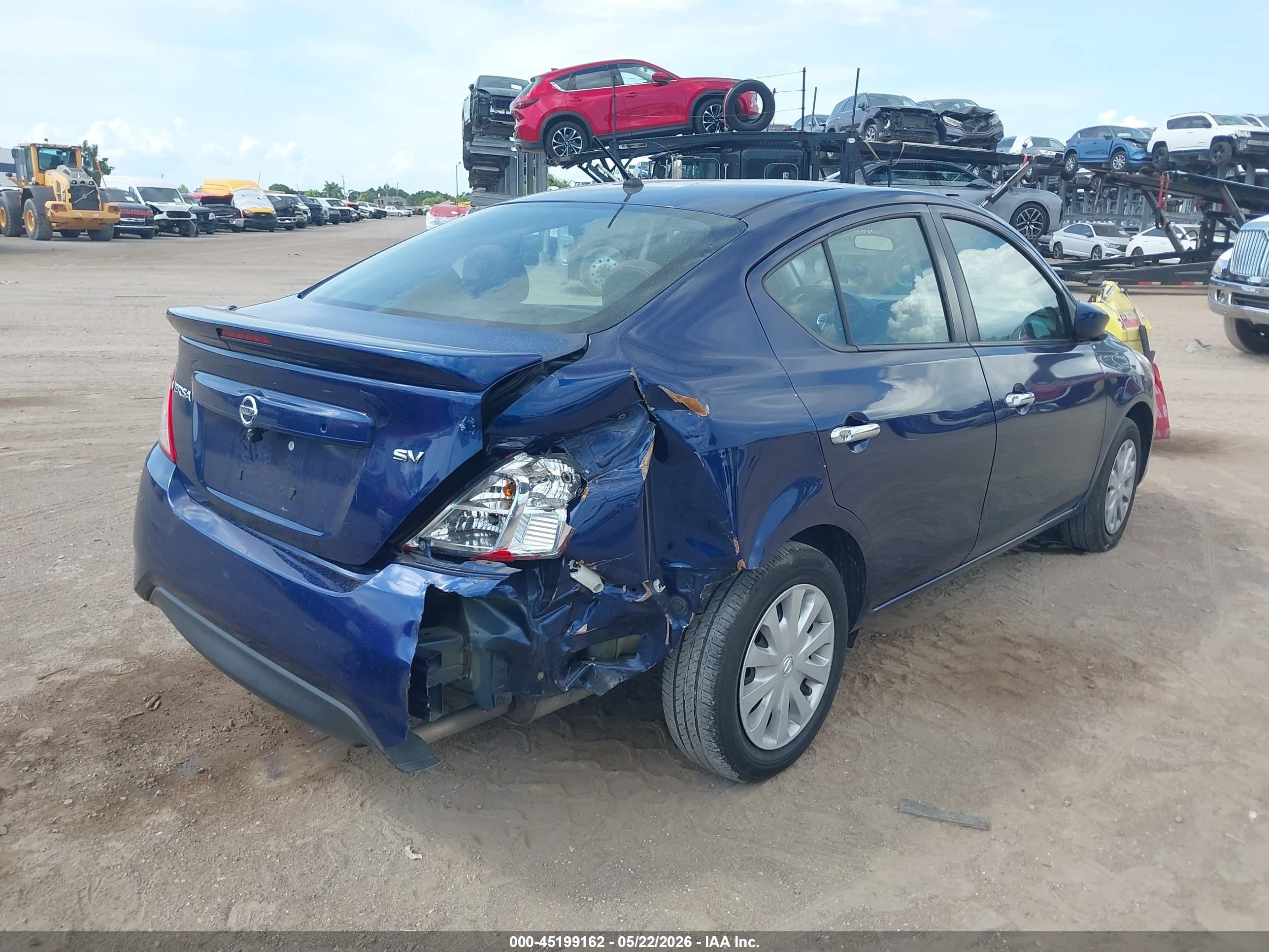 2018 Nissan Versa 1.6 Sv Blue vin: 3N1CN7AP0JL858384
