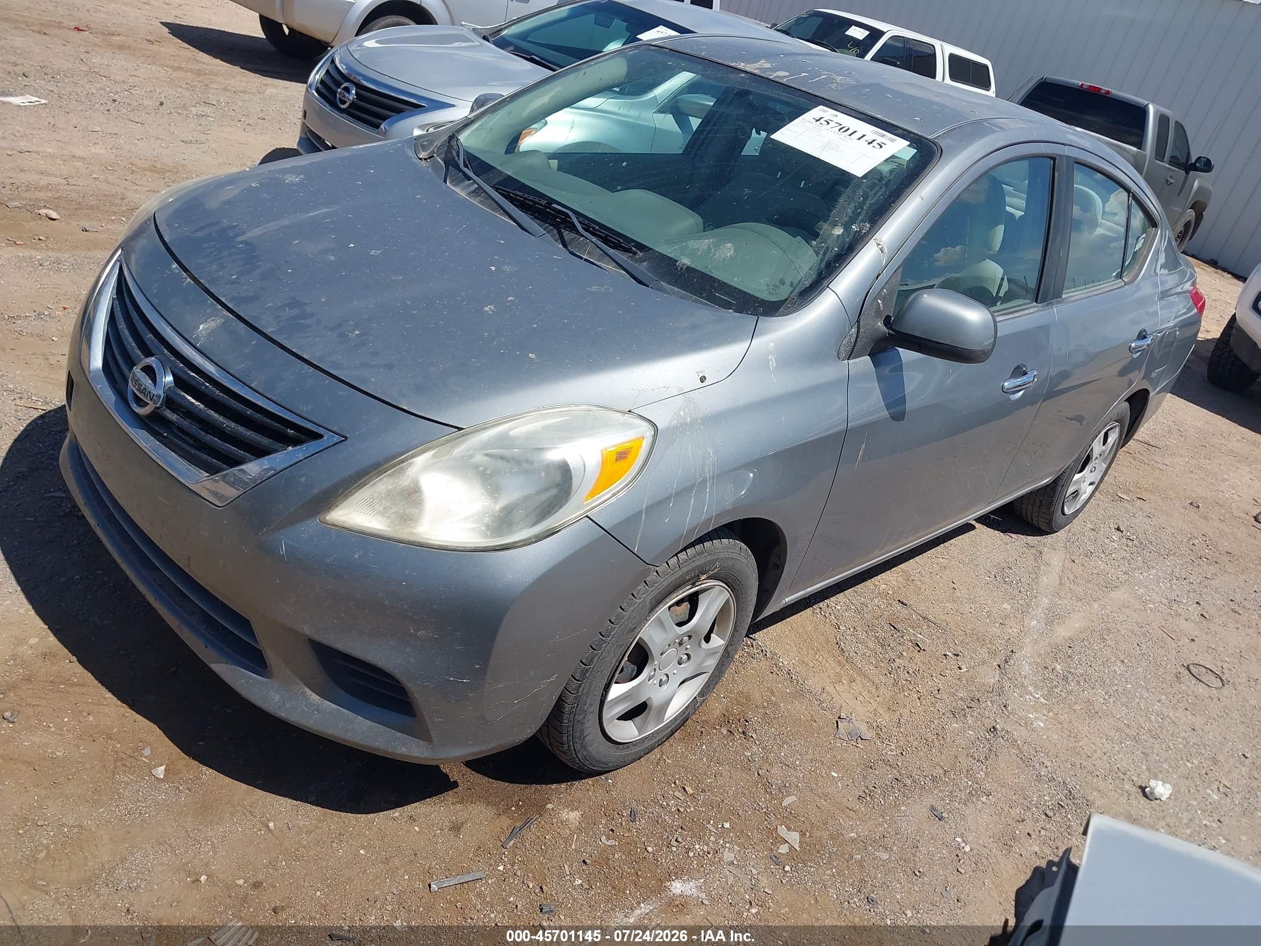 2012 Nissan Versa 1.6 Sv Gray vin: 3N1CN7AP1CL813327