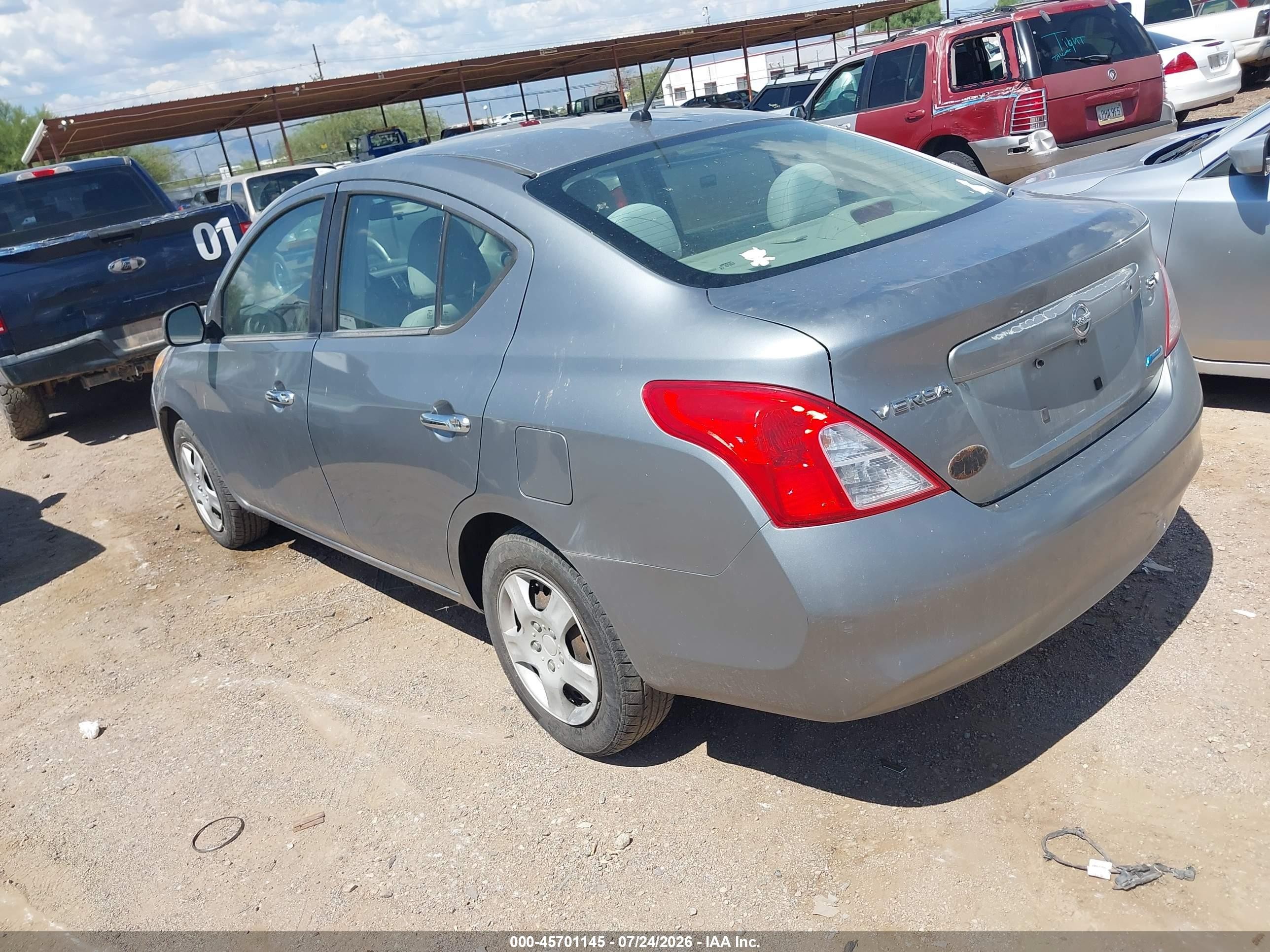 2012 Nissan Versa 1.6 Sv Gray vin: 3N1CN7AP1CL813327