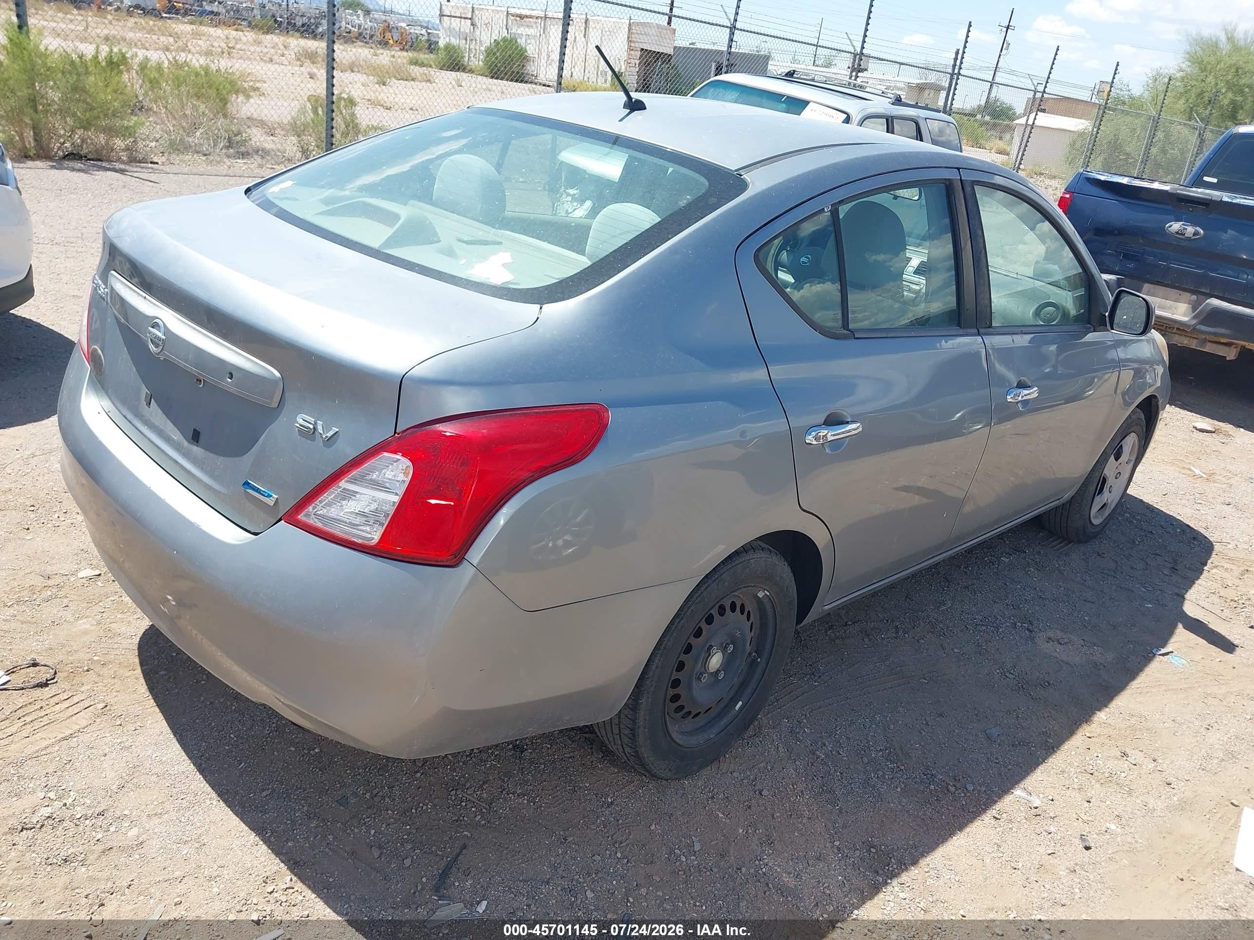 2012 Nissan Versa 1.6 Sv Gray vin: 3N1CN7AP1CL813327