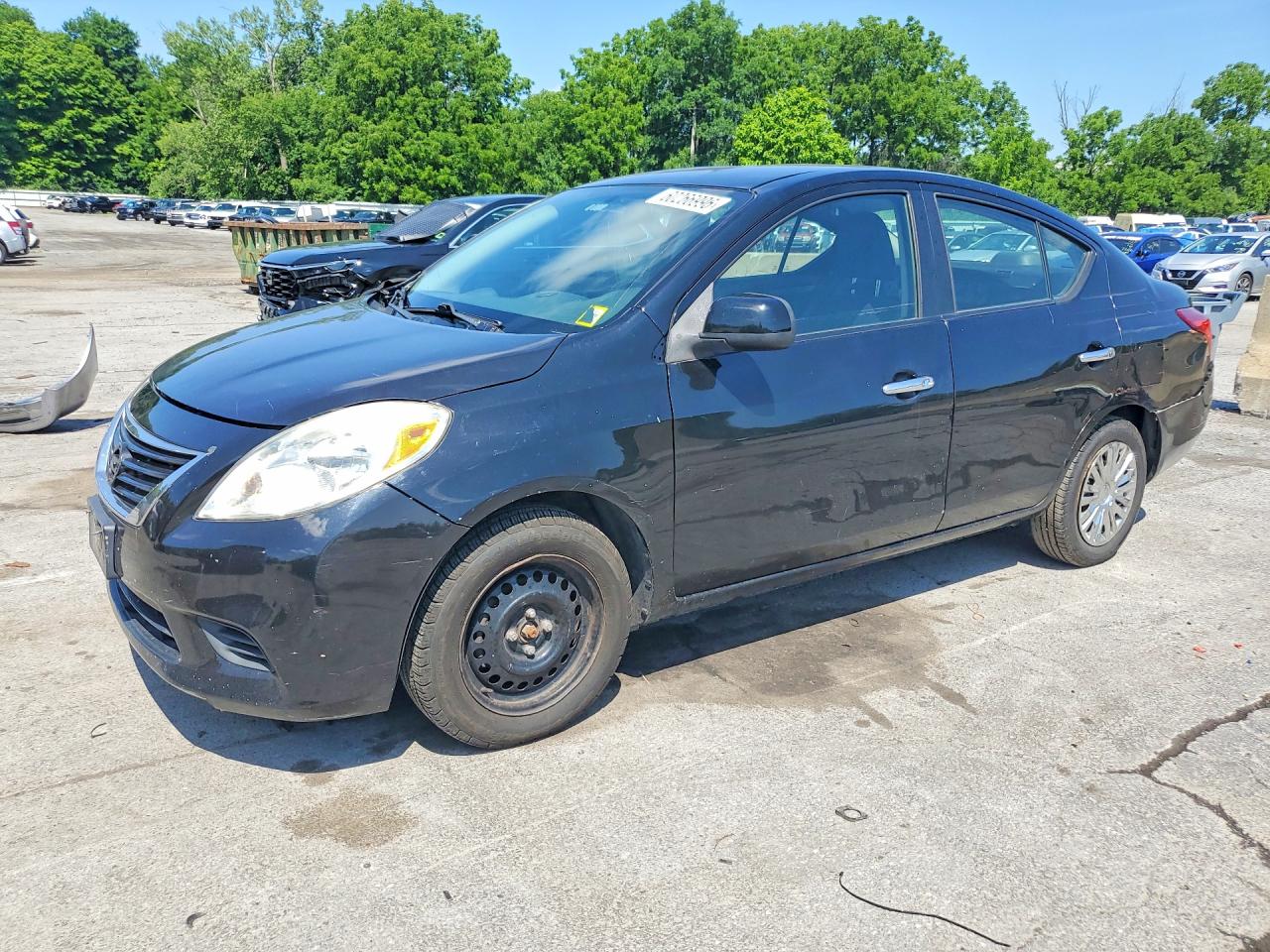 2012 Nissan Versa 1.6 S Black vin: 3N1CN7AP1CL826871