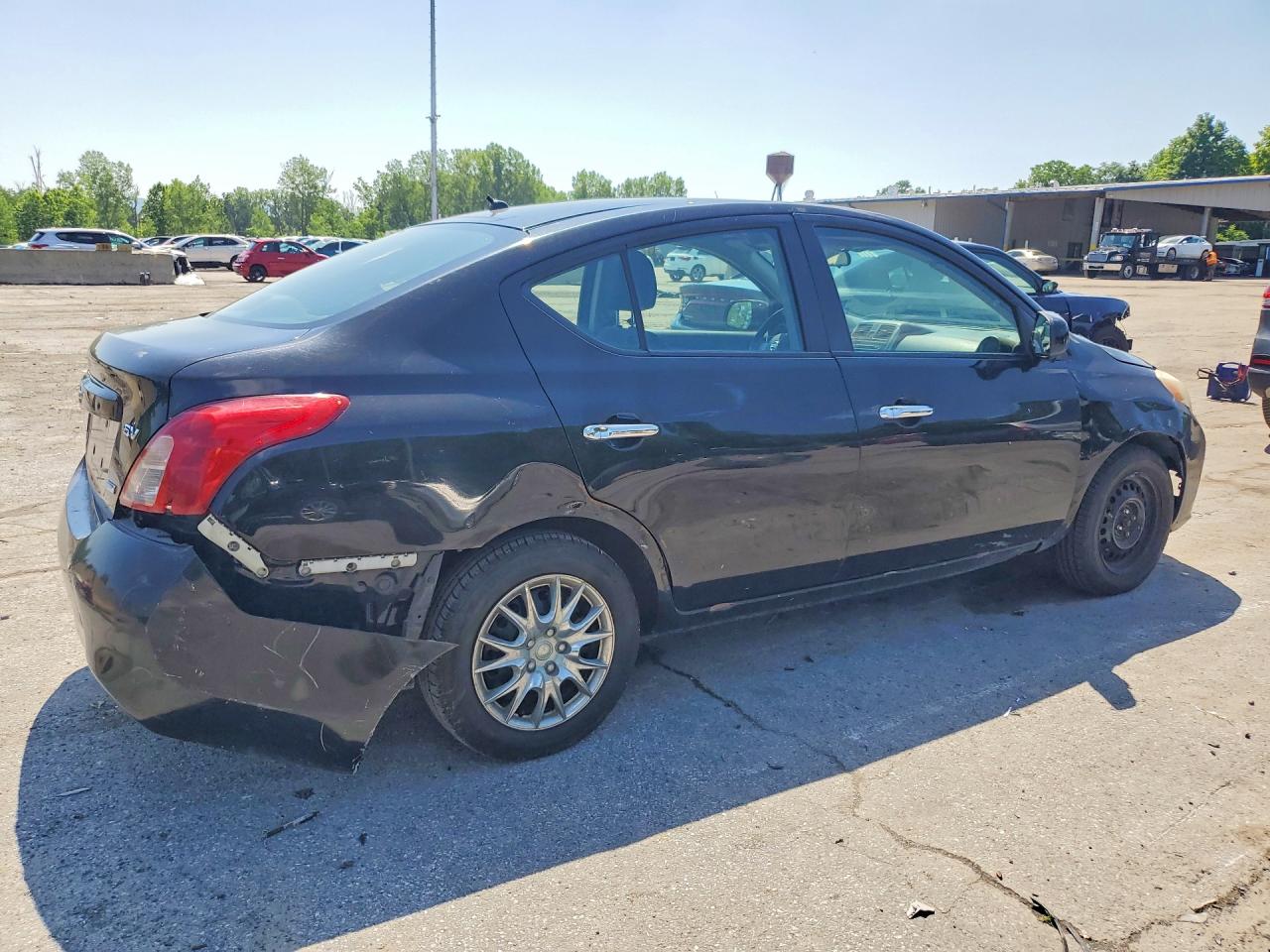 2012 Nissan Versa 1.6 S Black vin: 3N1CN7AP1CL826871