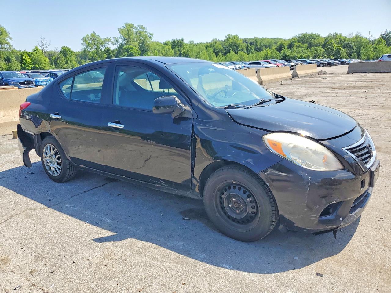 2012 Nissan Versa 1.6 S Black vin: 3N1CN7AP1CL826871
