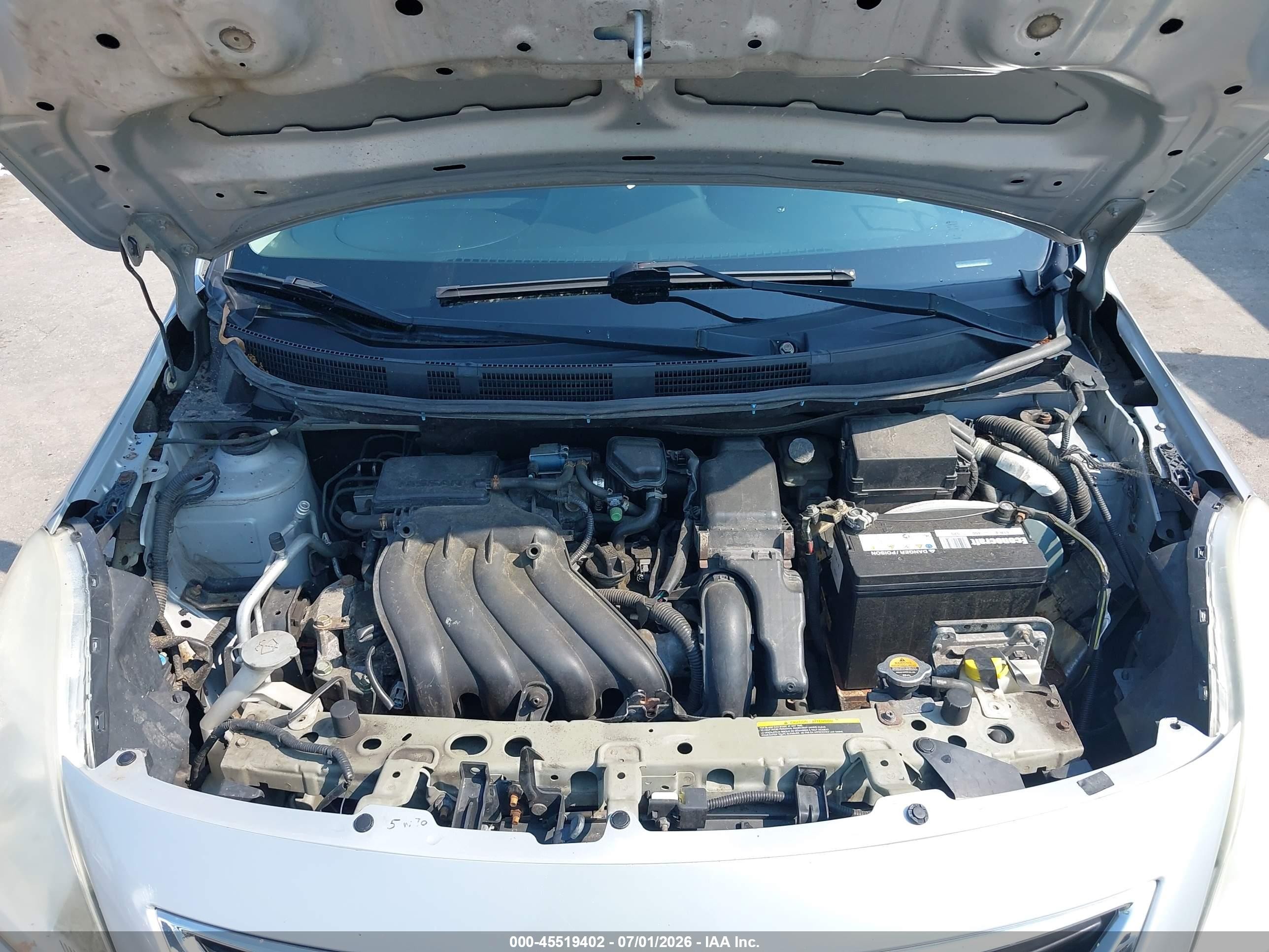2012 Nissan Versa 1.6 Sl Silver vin: 3N1CN7AP1CL847168