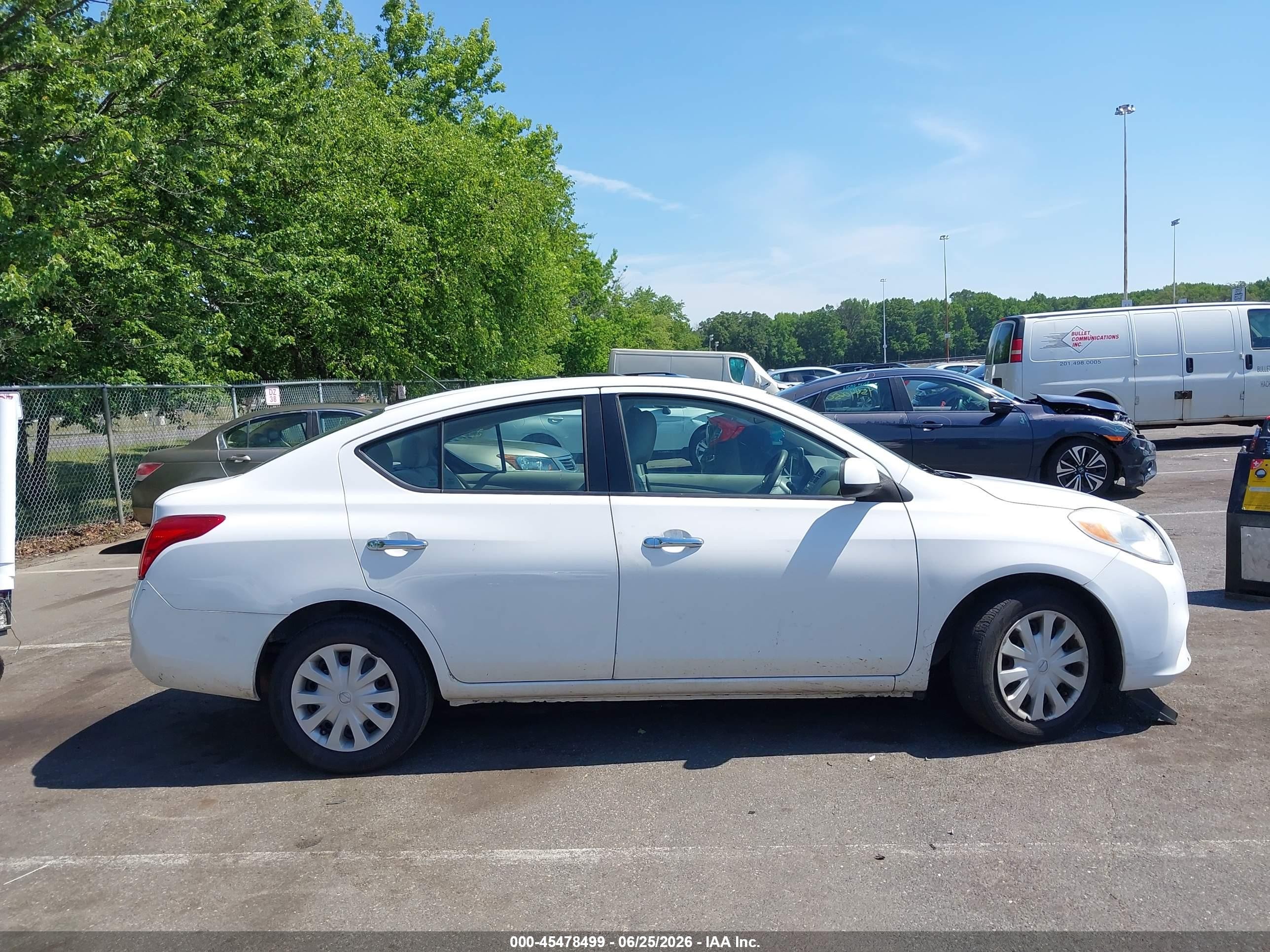 2012 Nissan Versa 1.6 Sv White vin: 3N1CN7AP1CL865086