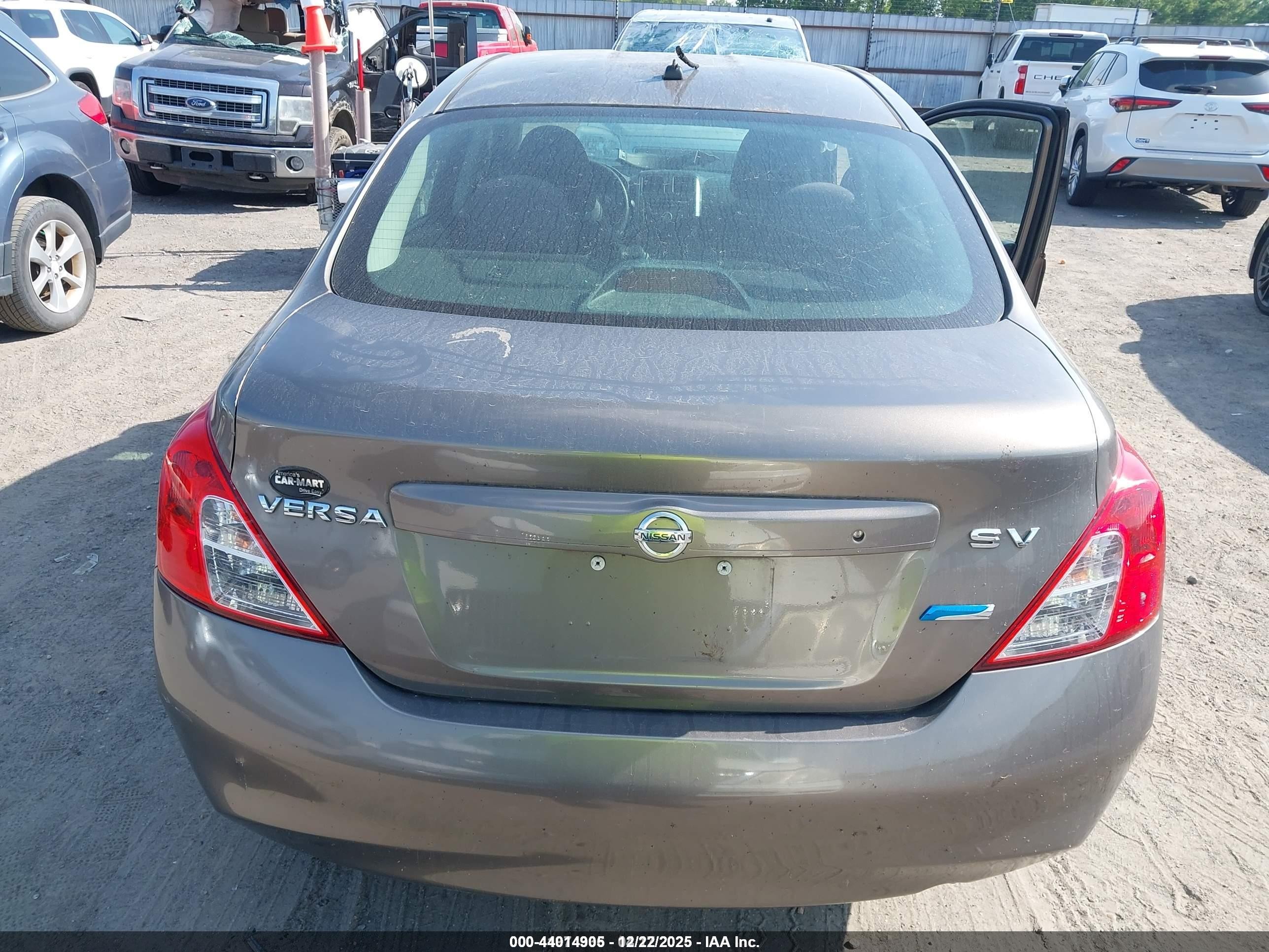 2012 Nissan Versa 1.6 Sv Gray vin: 3N1CN7AP1CL923794