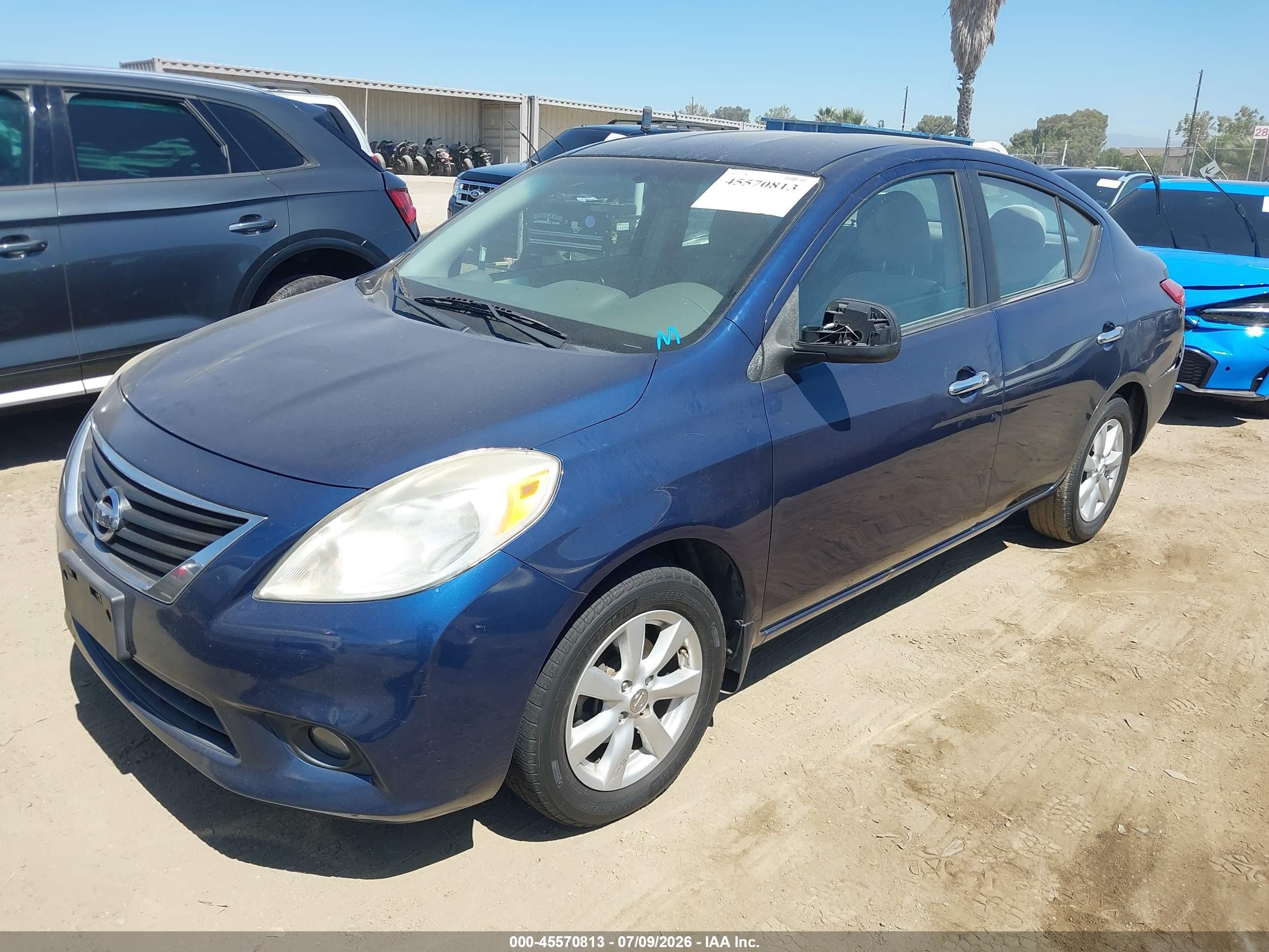 2012 Nissan Versa 1.6 Sl Dark Blue vin: 3N1CN7AP1CL934584
